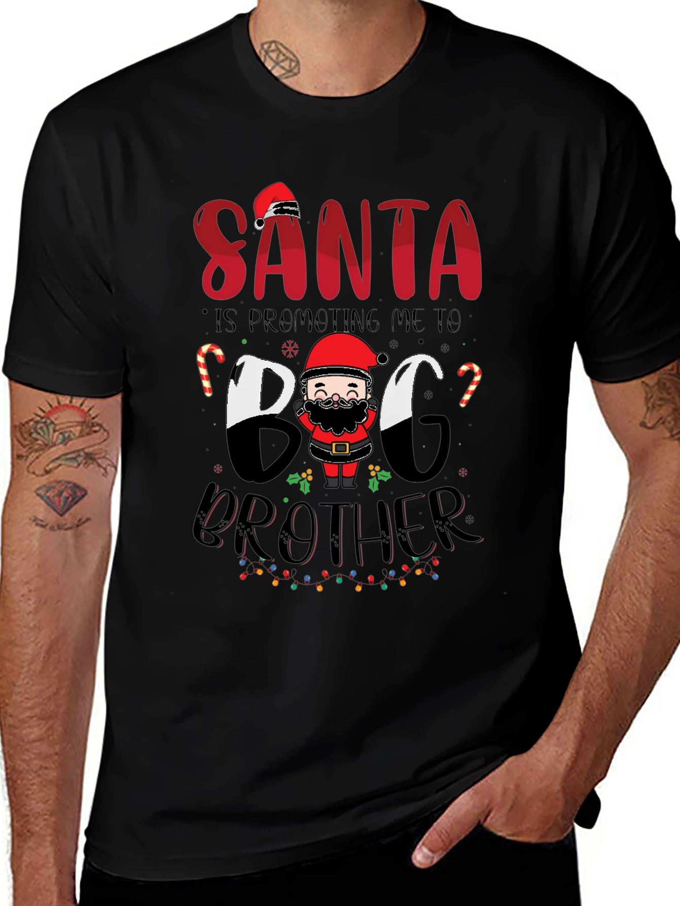 Promoted to Big Brother Santa Christmas Shirt