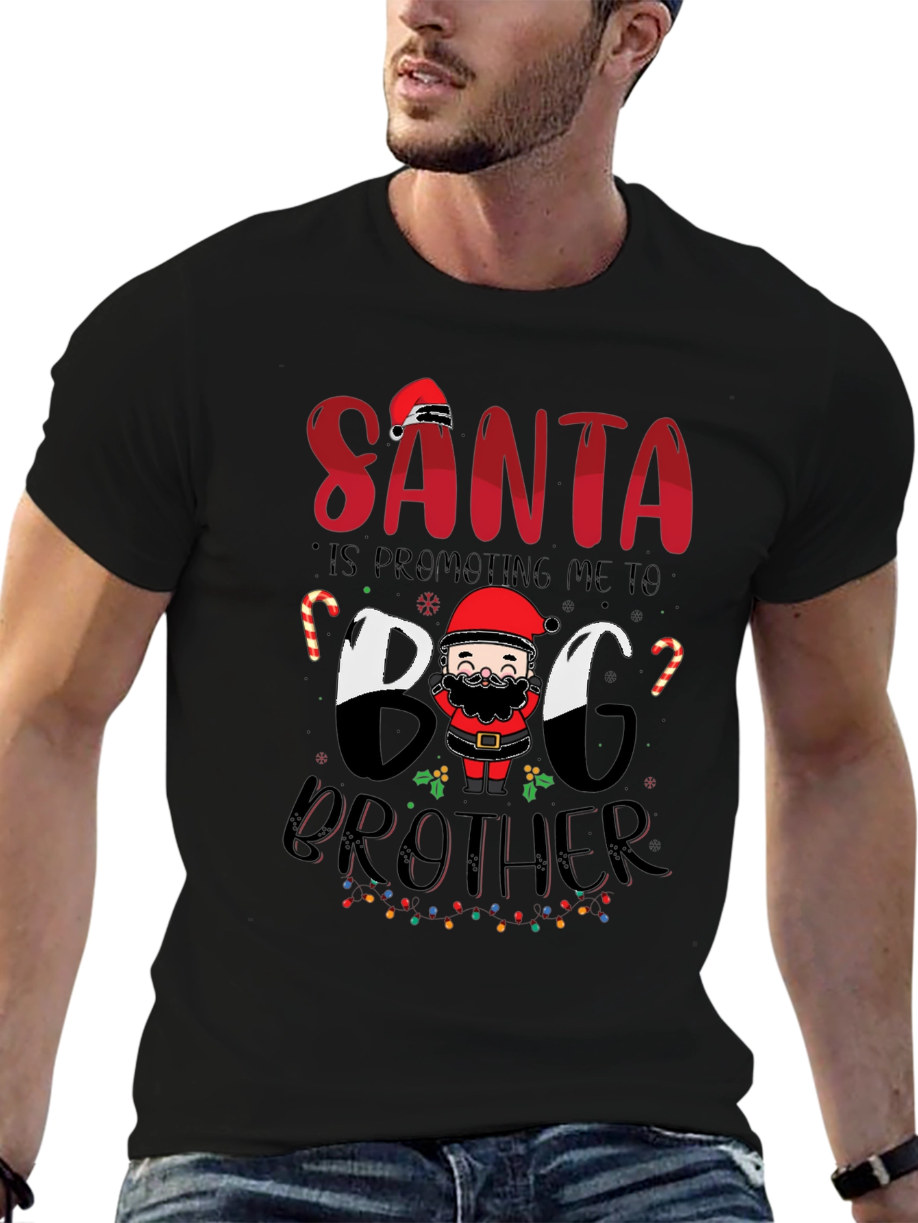 Promoted to Big Brother Santa Christmas Shirt