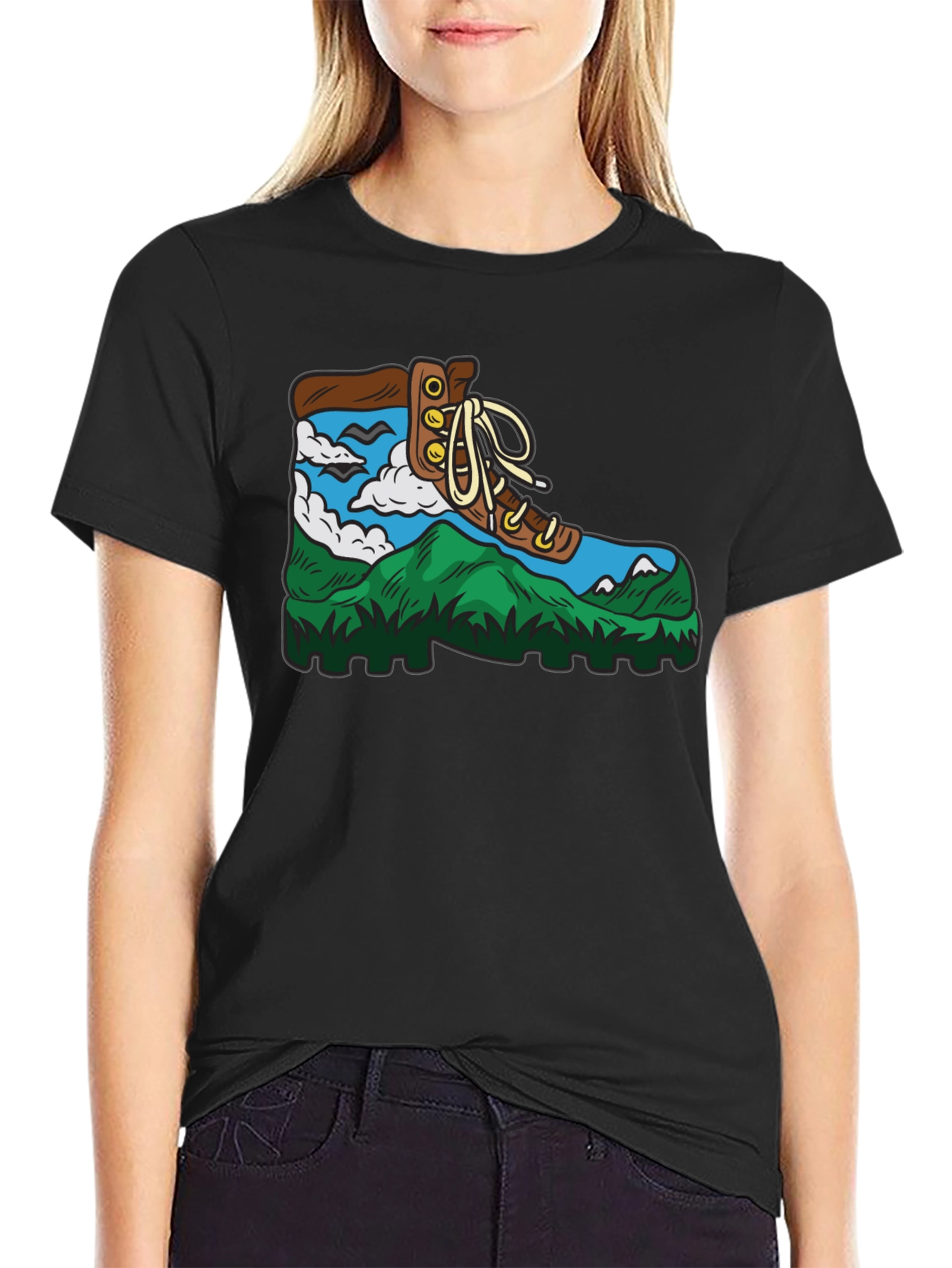 Nature Hiker Graphic T-Shirt - Black