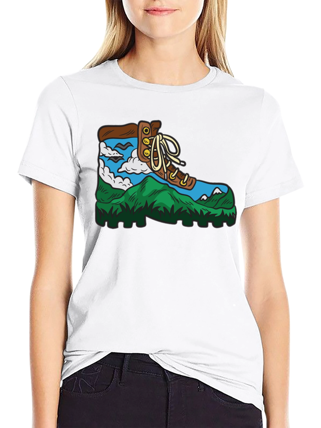 Nature Hiker Graphic T-Shirt - Black