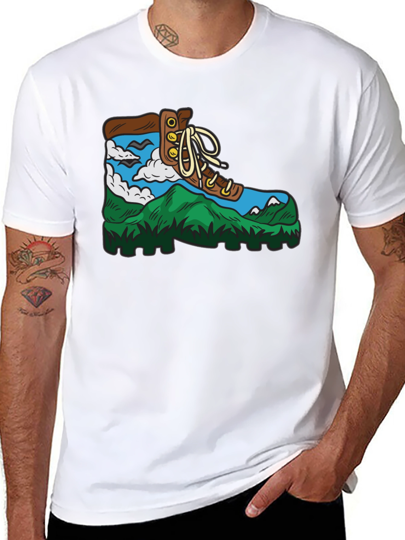 Nature Hiker Graphic T-Shirt - Black