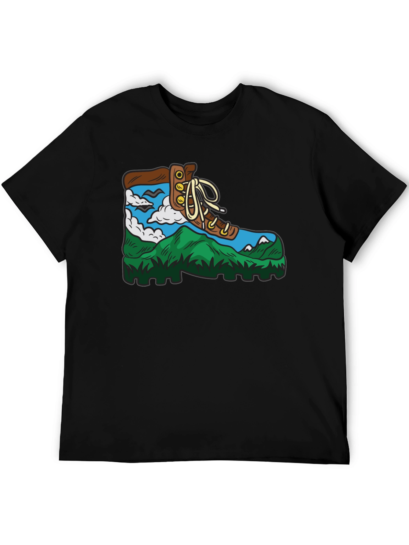 Nature Hiker Graphic T-Shirt - Black