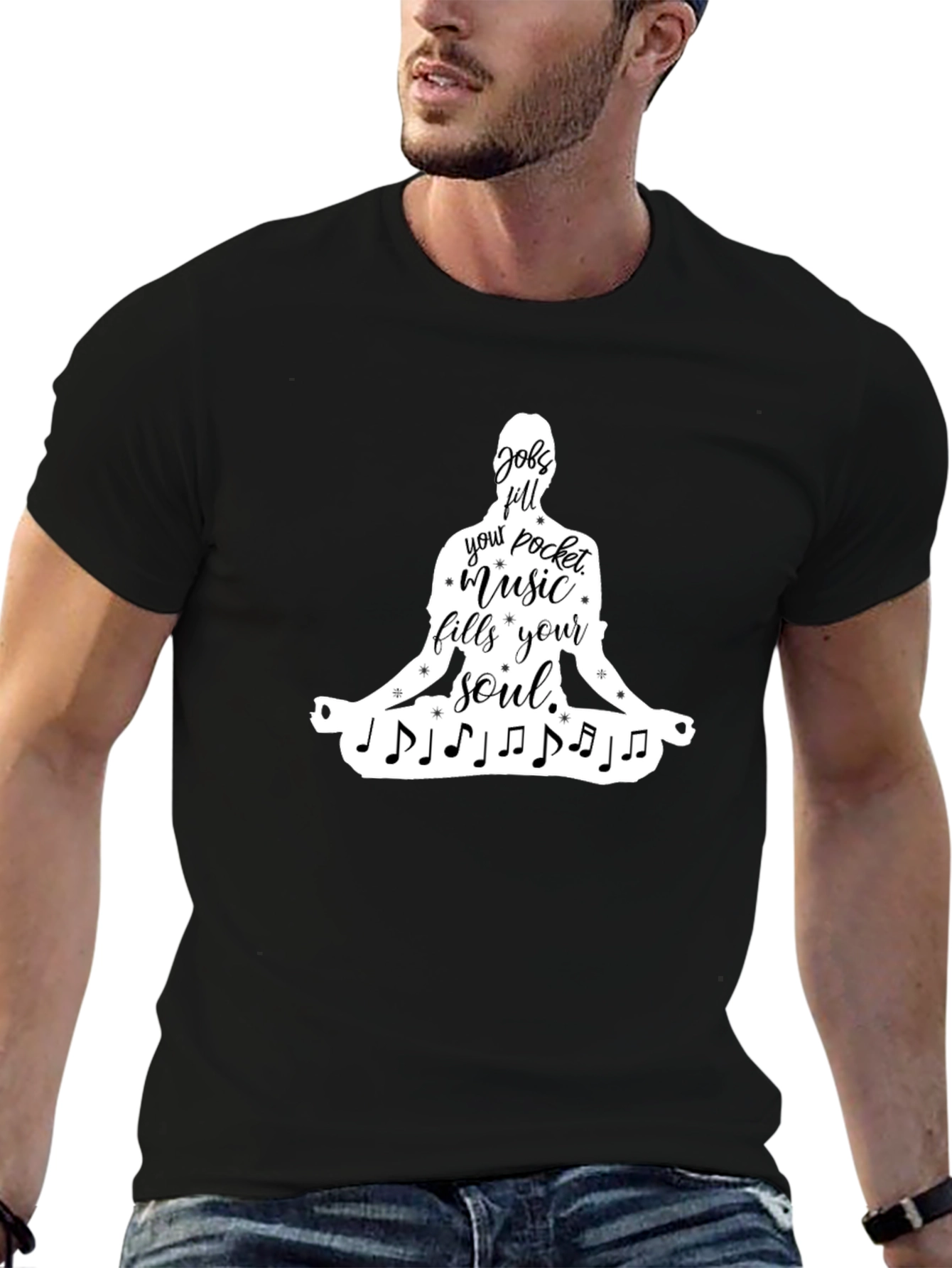 Music Fills Soul T-Shirt - Yoga Meditation Tee