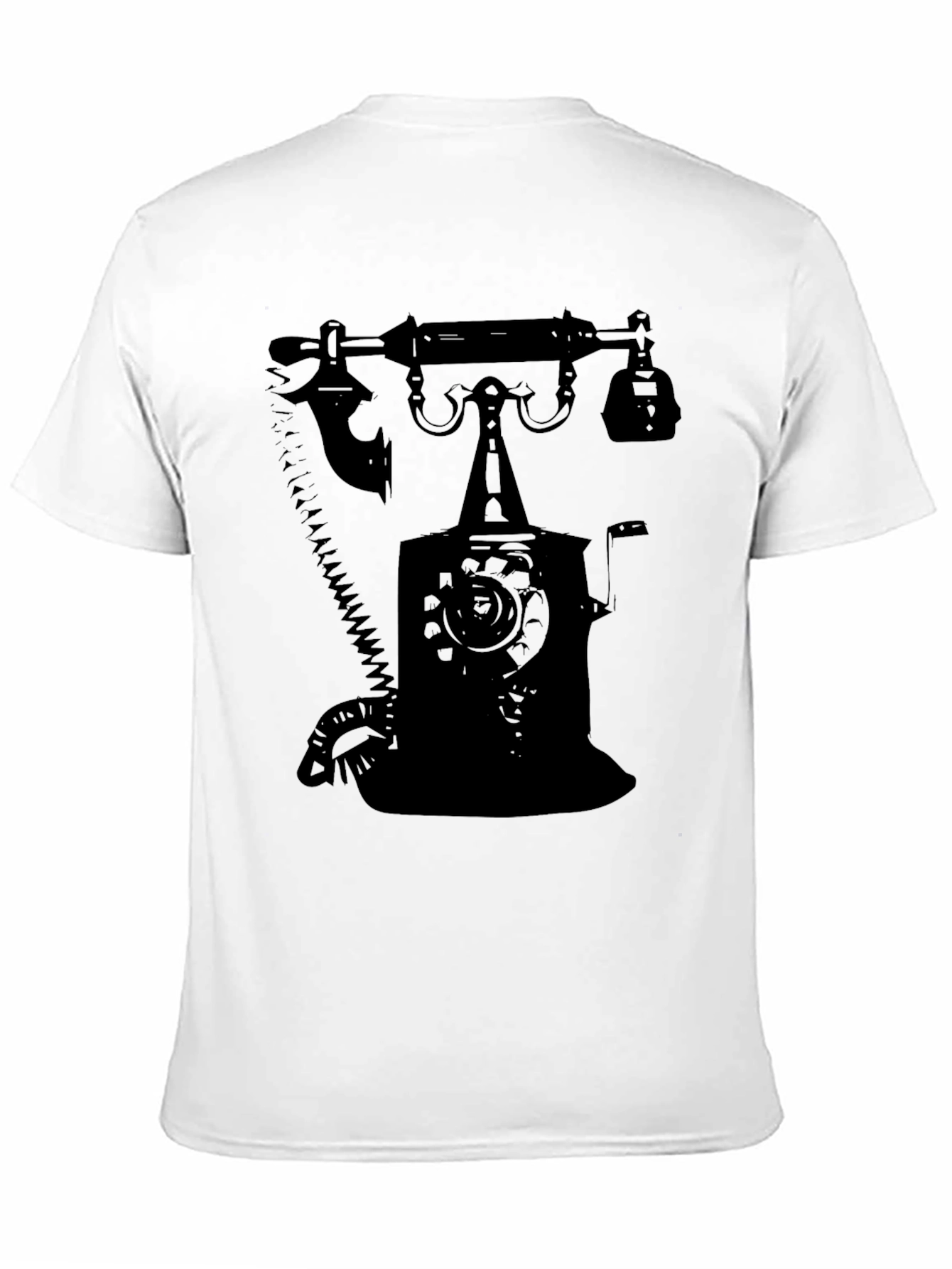 Retro Rotary Phone Graphic T-Shirt - Classic Design