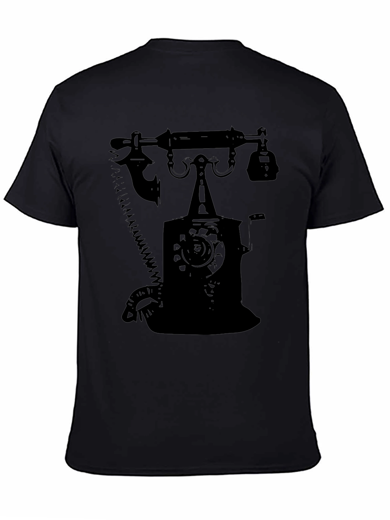 Retro Rotary Phone Graphic T-Shirt - Classic Design