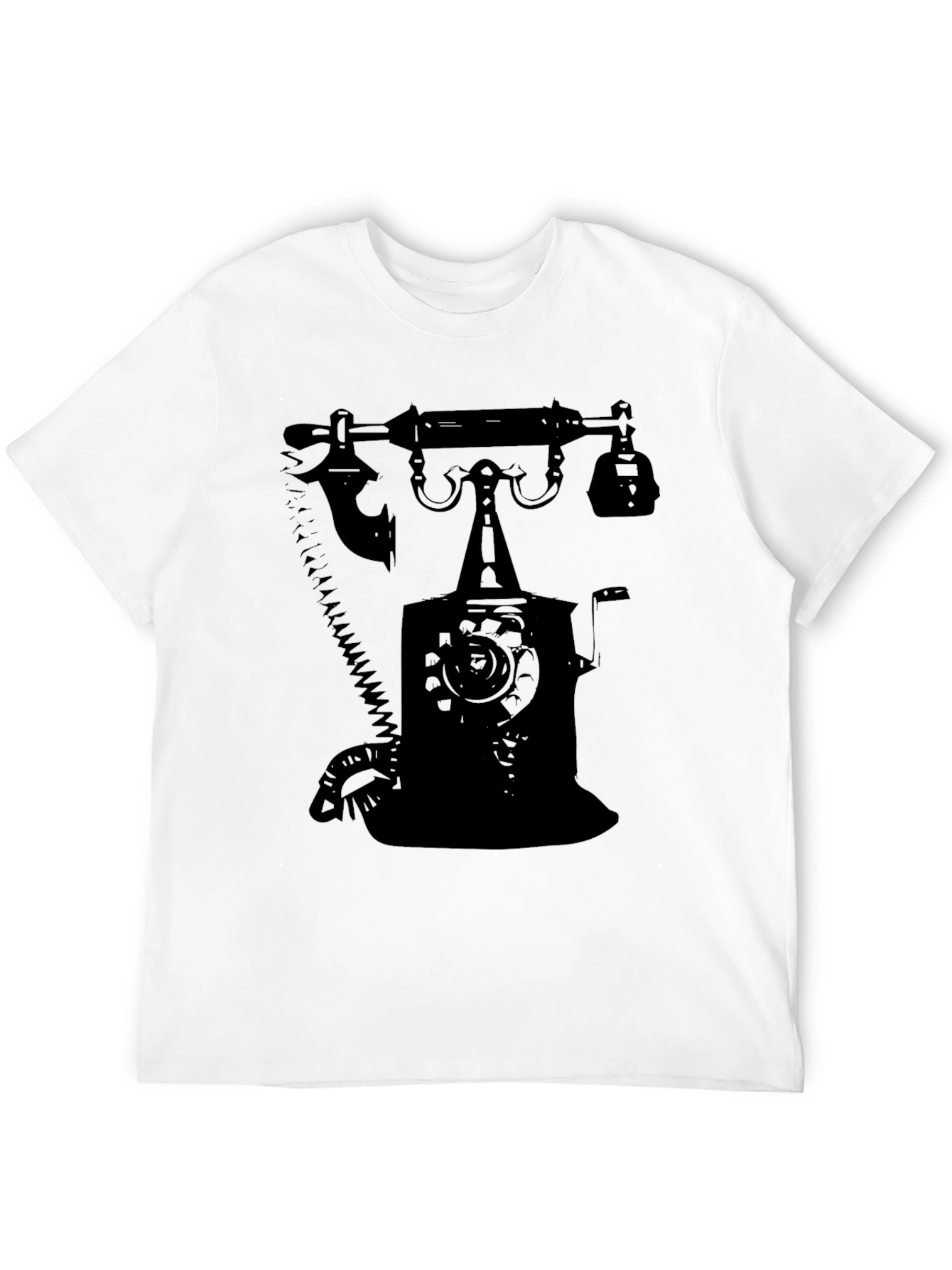 Retro Rotary Phone Graphic T-Shirt - Classic Design