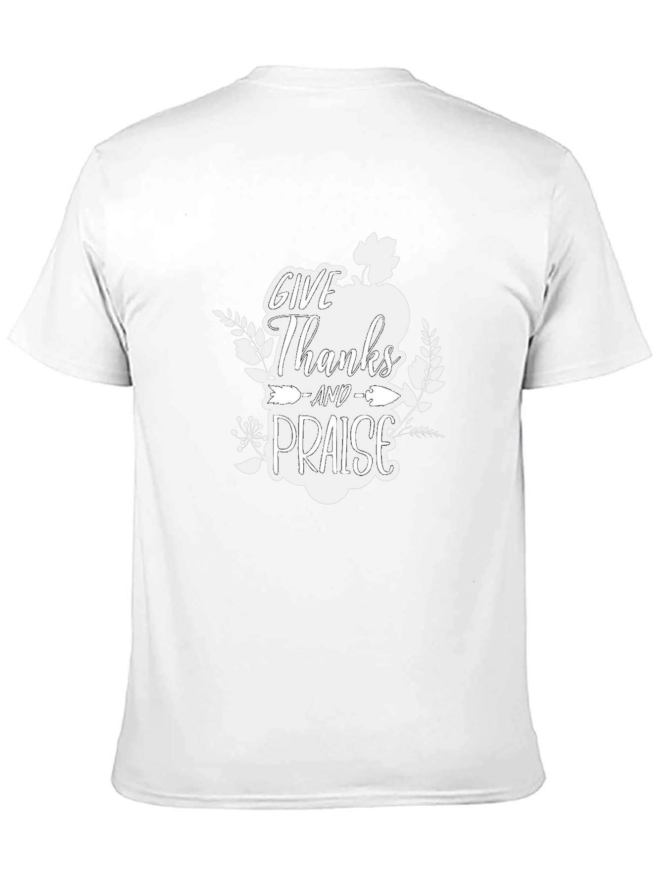 Thanksgiving Graphic Print Crew Neck Tee
