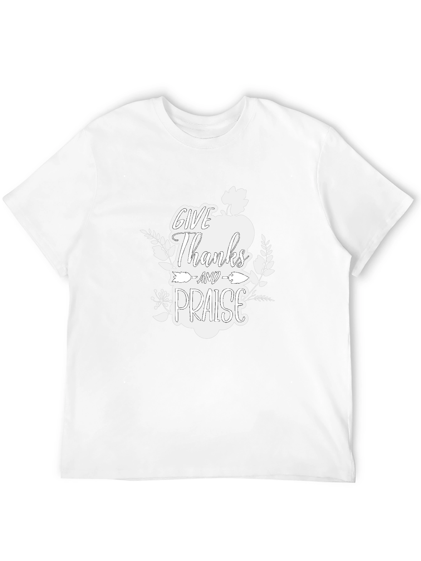 Thanksgiving Graphic Print Crew Neck Tee