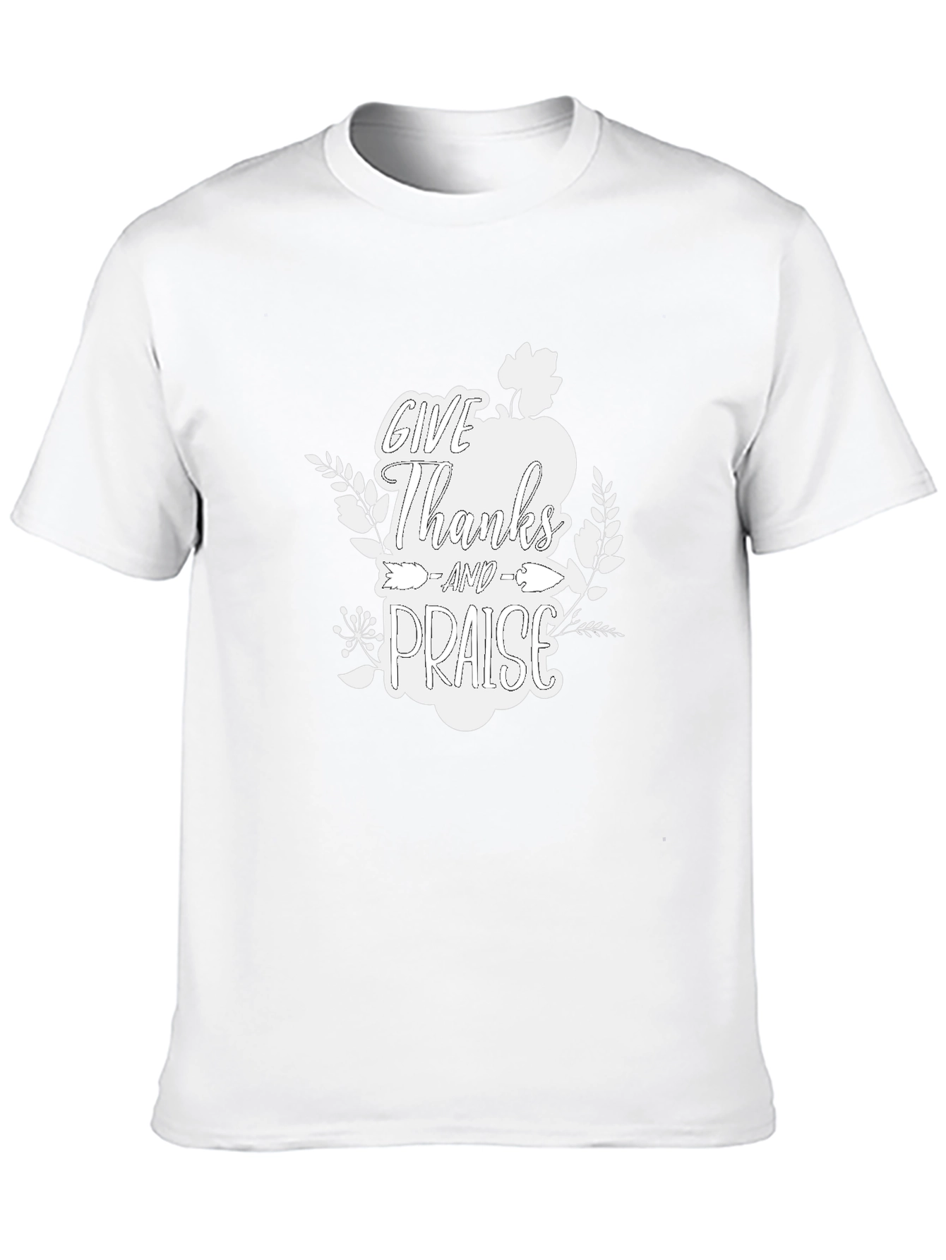 Thanksgiving Graphic Print Crew Neck Tee