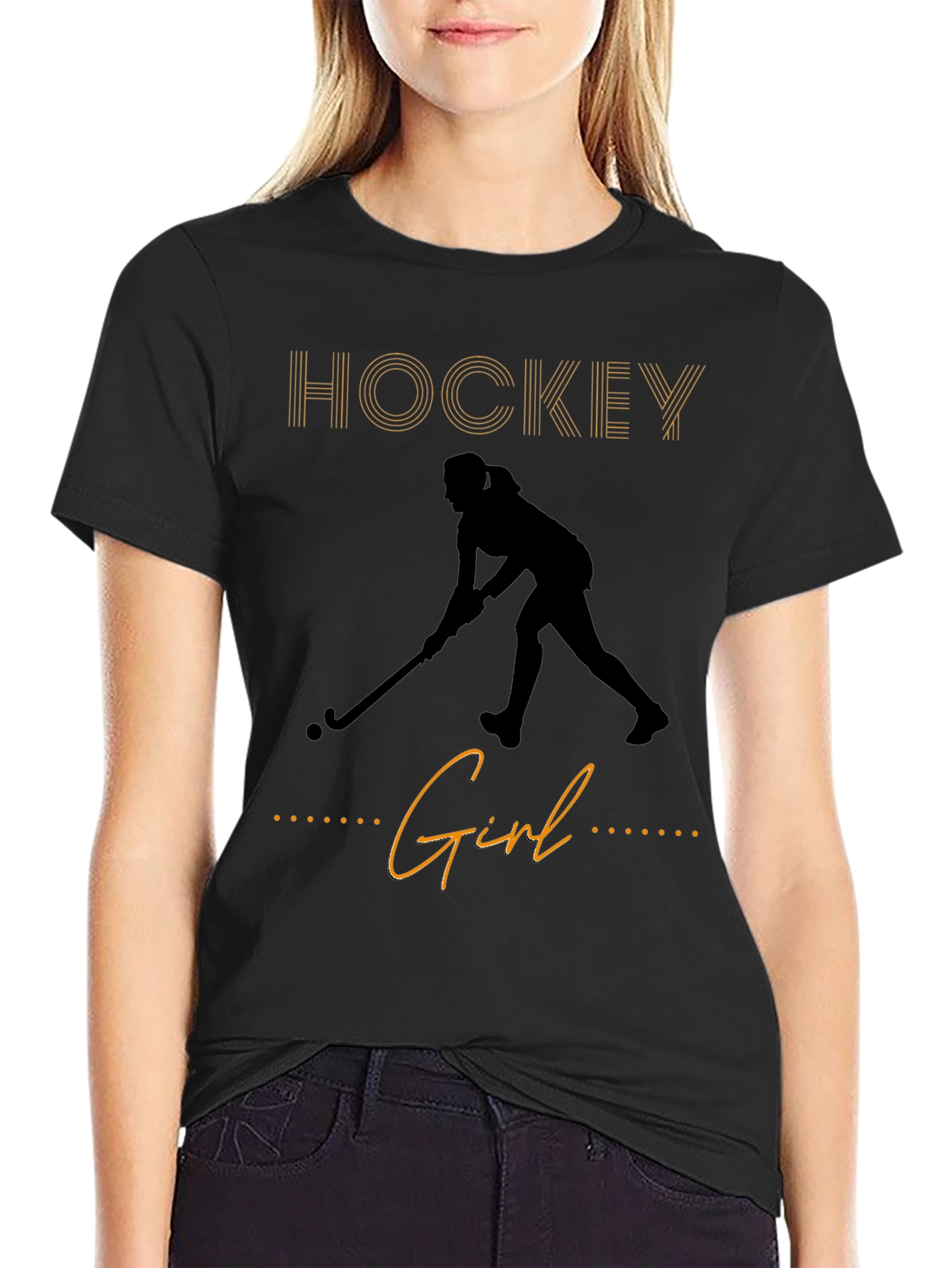 Hockey Girl T-Shirt - Sporty Graphic Tee