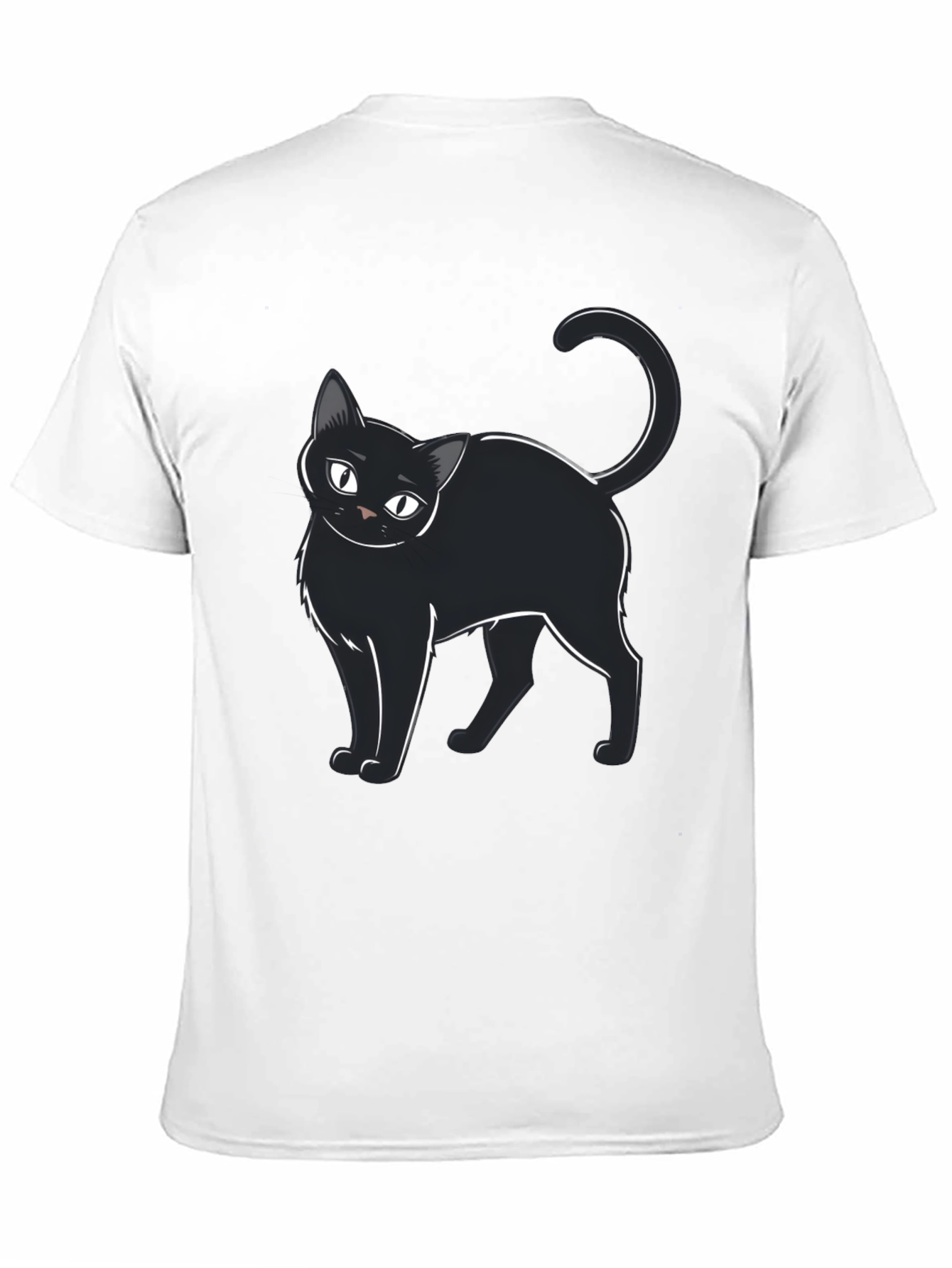 Black Cat Cartoon T-Shirt