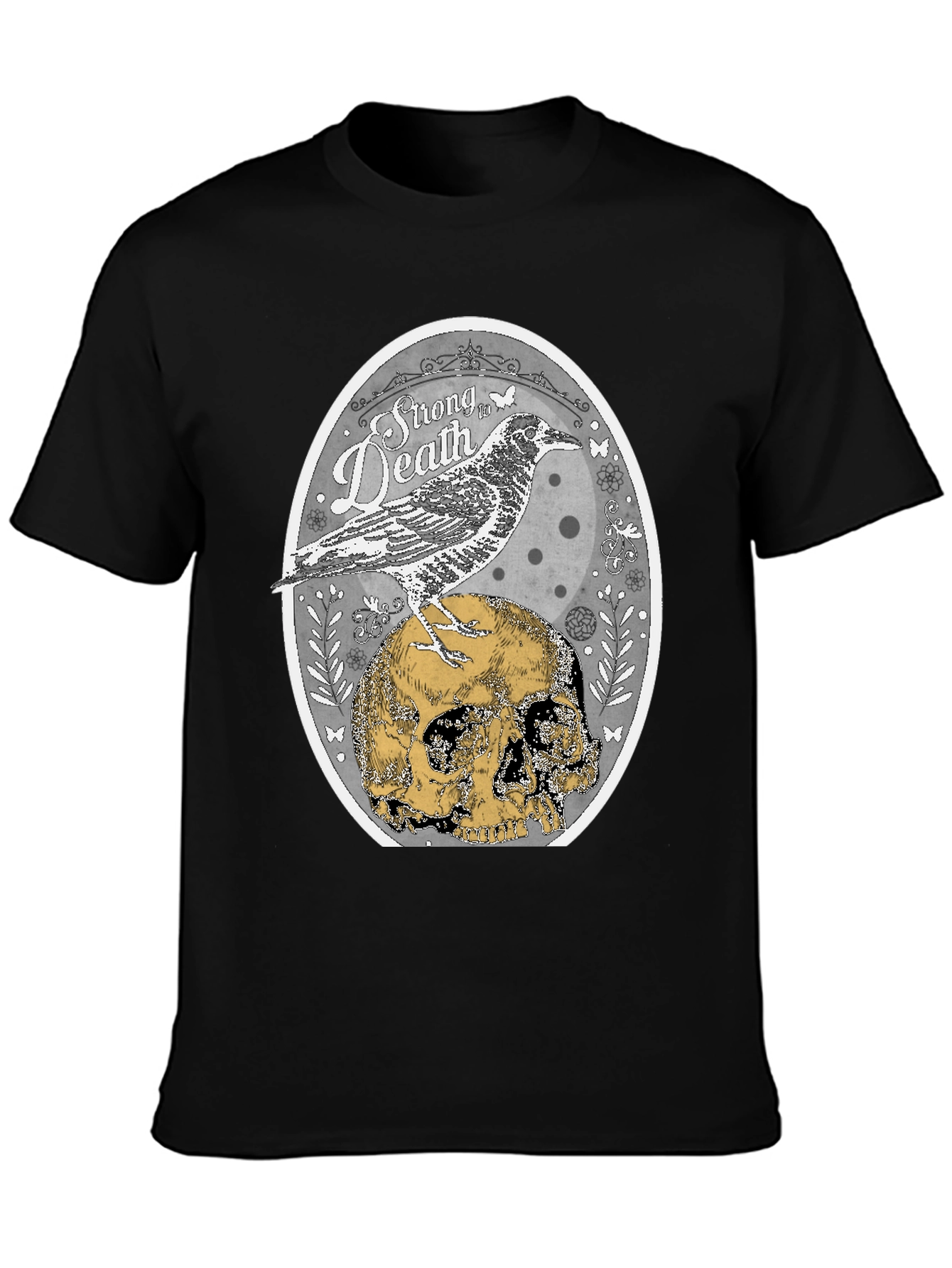 Raven & Skull Graphic T-Shirt - Strong in Death