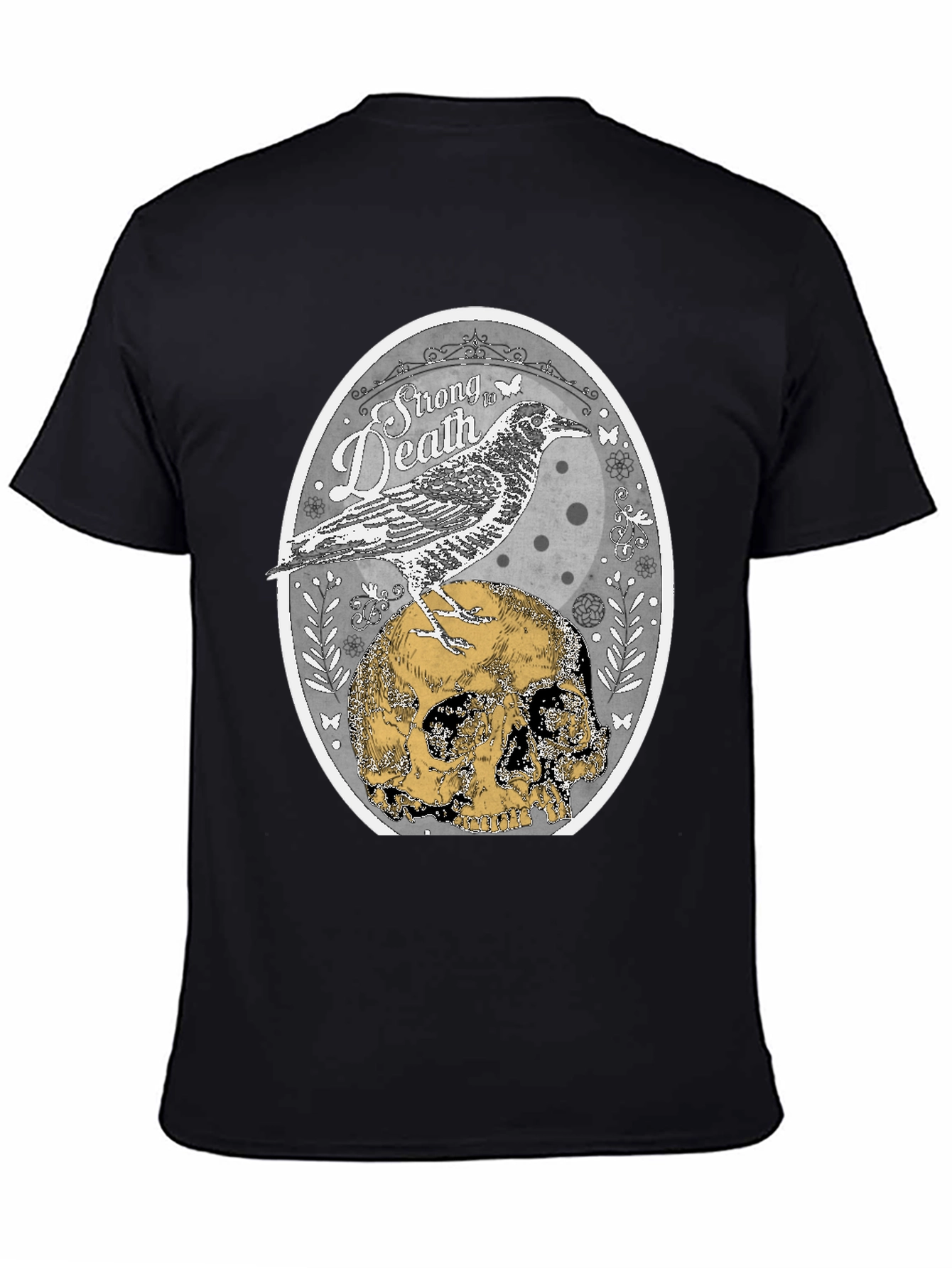 Raven & Skull Graphic T-Shirt - Strong in Death
