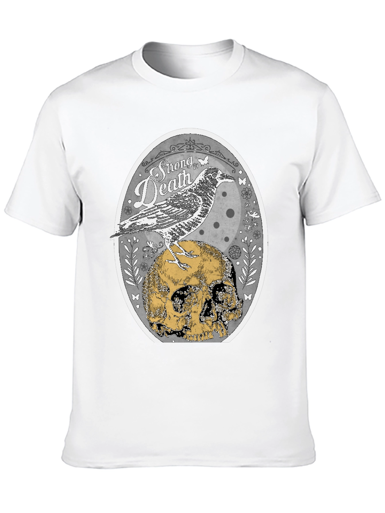 Raven & Skull Graphic T-Shirt - Strong in Death