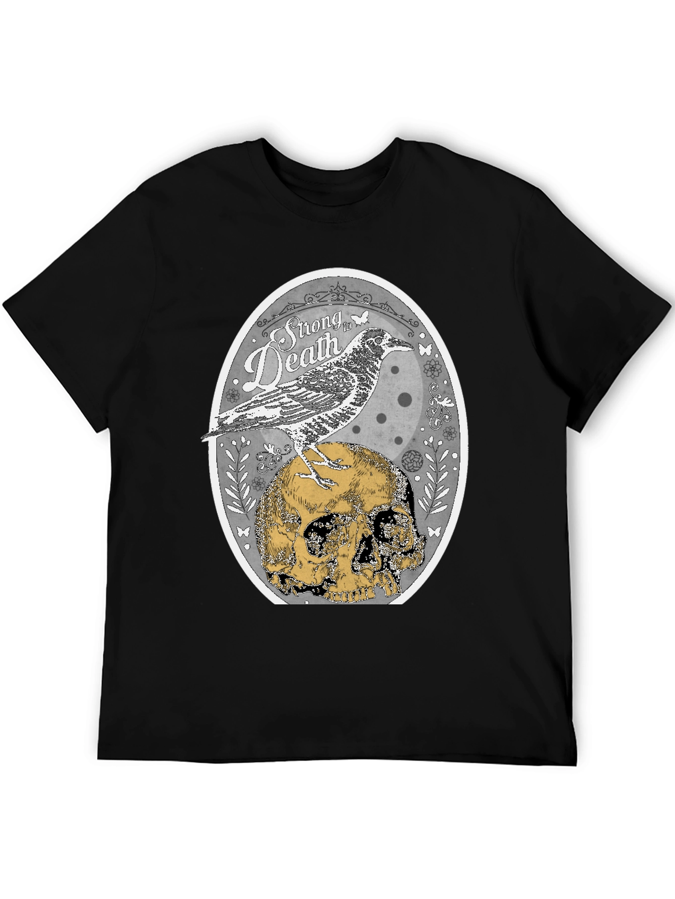 Raven & Skull Graphic T-Shirt - Strong in Death