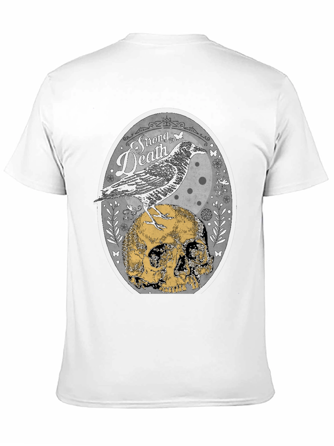 Raven & Skull Graphic T-Shirt - Strong in Death