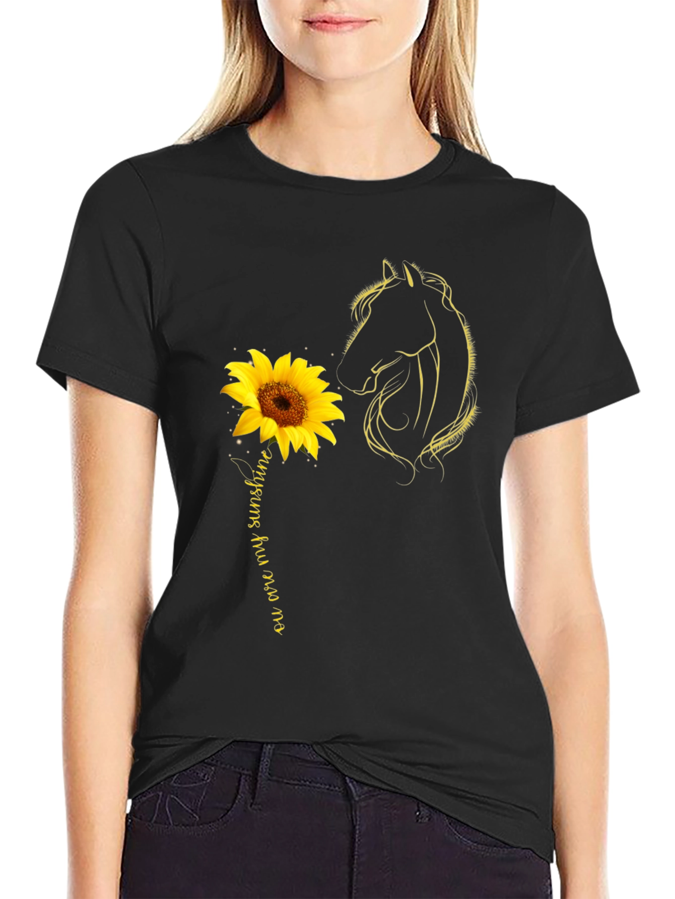 Sunflower Horse T-Shirt - You are my Sunshine