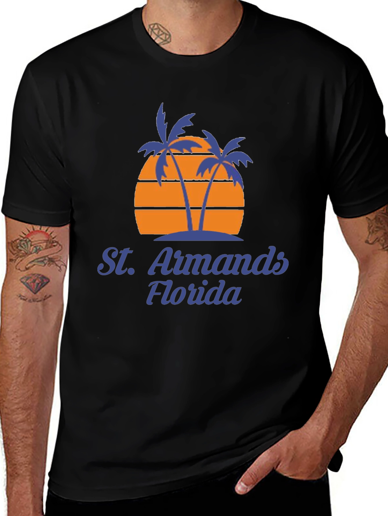 St. Armands Florida Retro Palm Tree T-Shirt