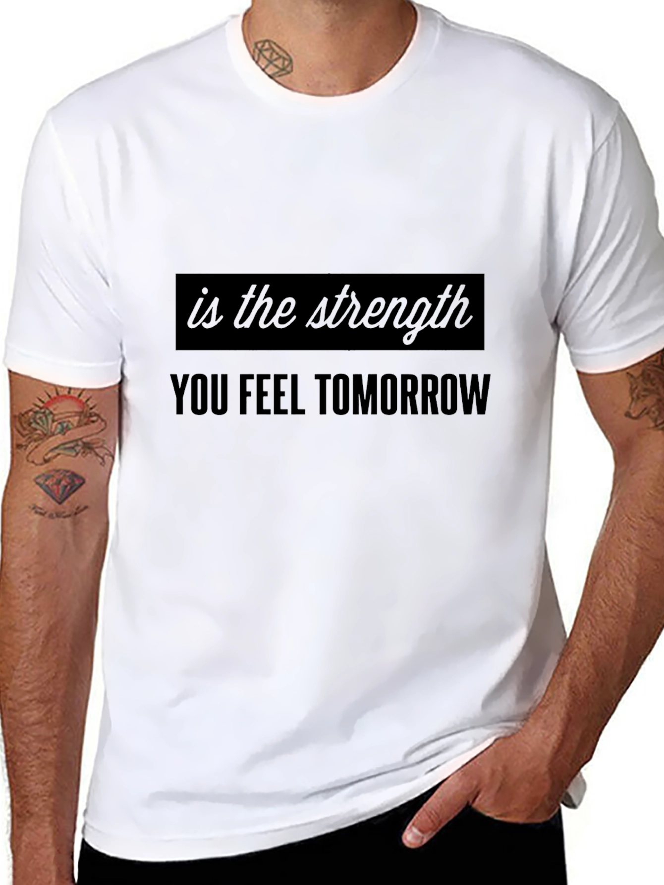 Motivational Strength Black T-Shirt