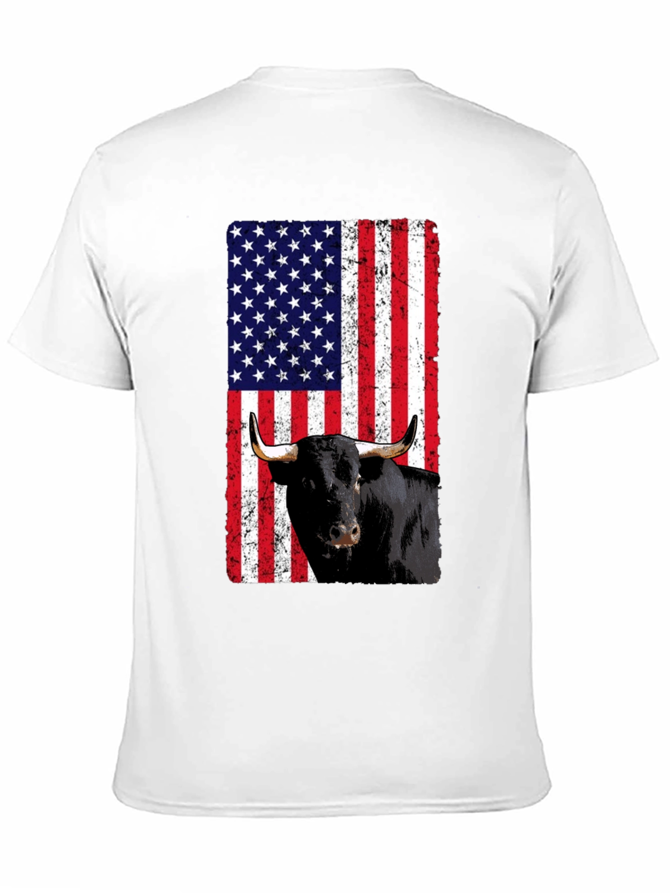 American Flag Bull T-Shirt
