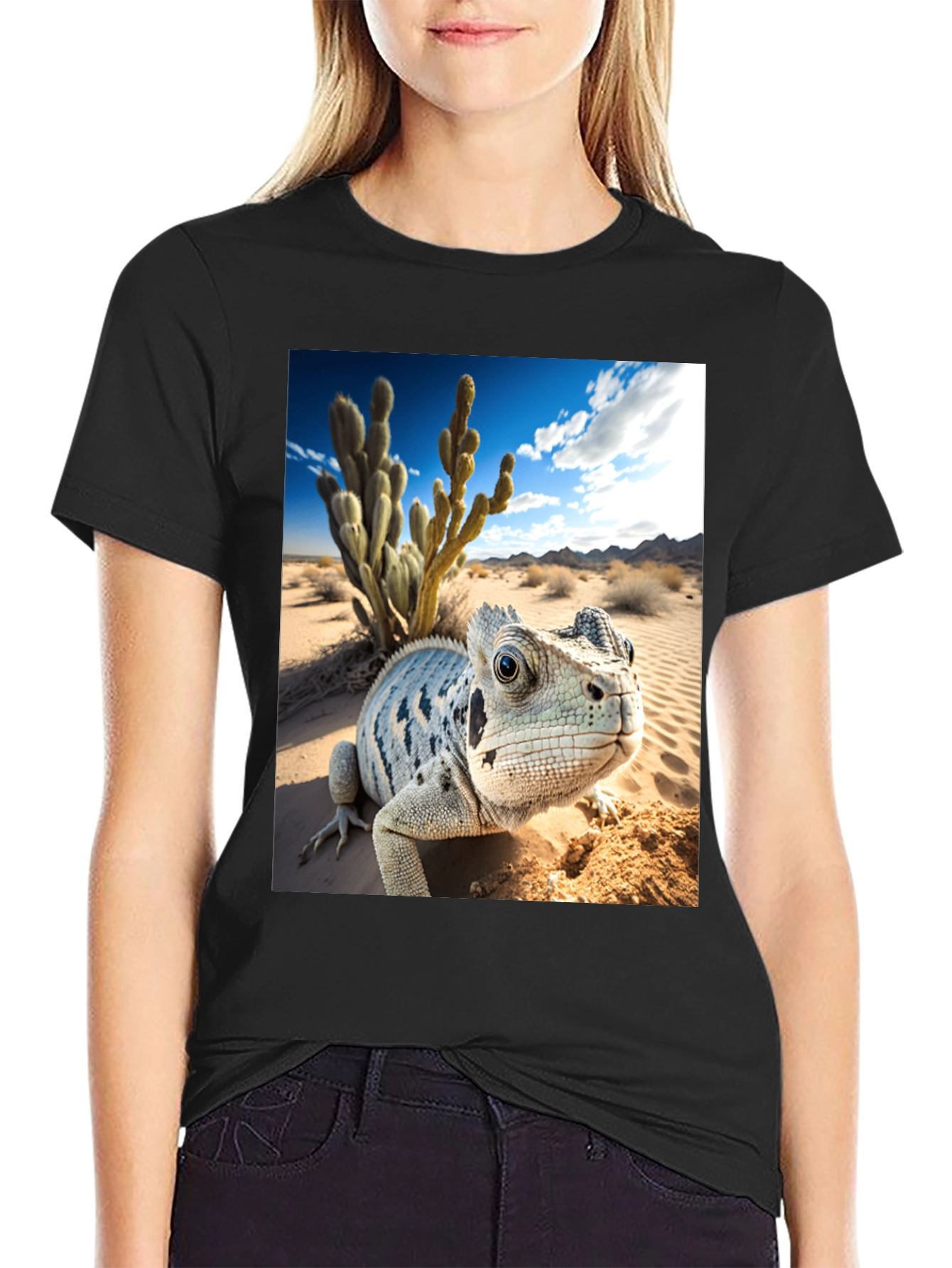 Lizard Desert Graphic Tee - Black