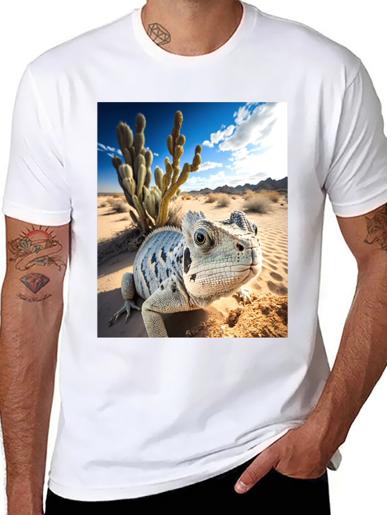 Lizard Desert Graphic Tee - Black