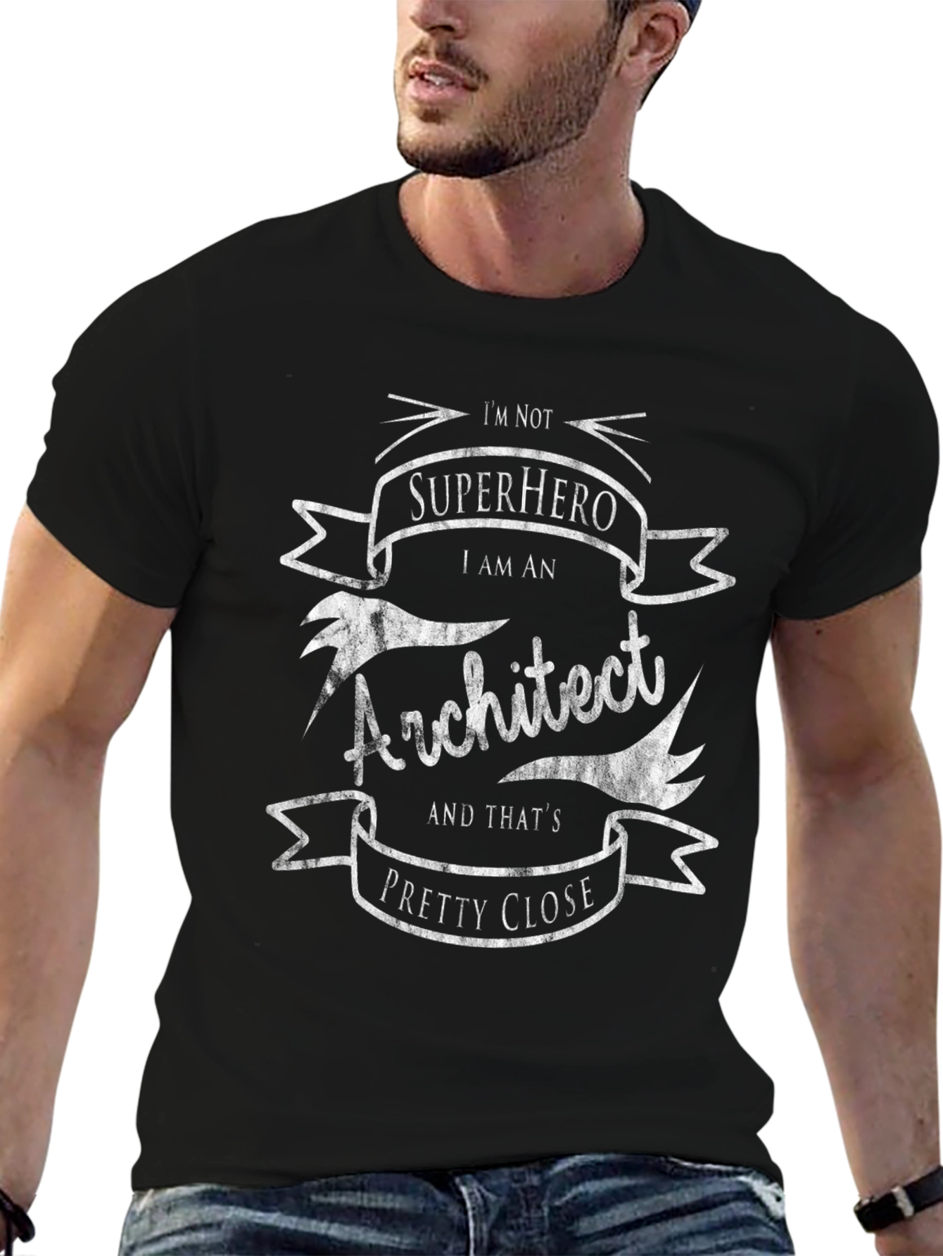 Architect Superhero T-Shirt - Black Cotton Graphic Tee