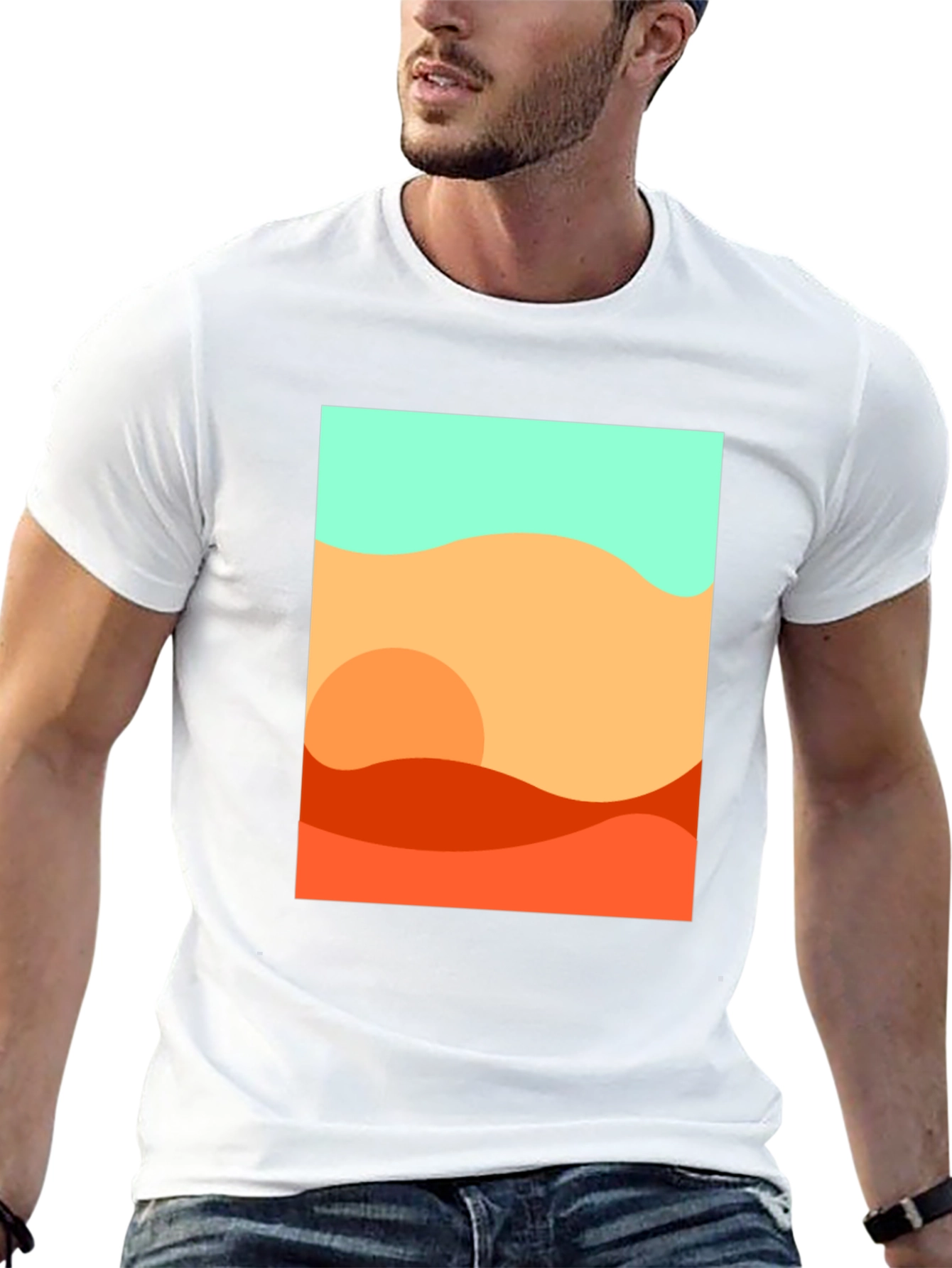 Abstract Desert Graphic Tee - Stylish Comfort