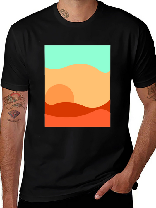 Abstract Desert Graphic Tee - Stylish Comfort