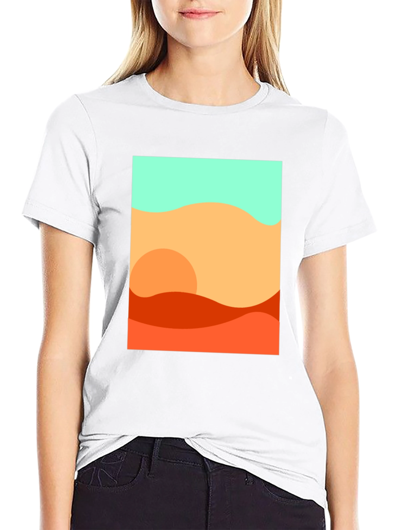 Abstract Desert Graphic Tee - Stylish Comfort