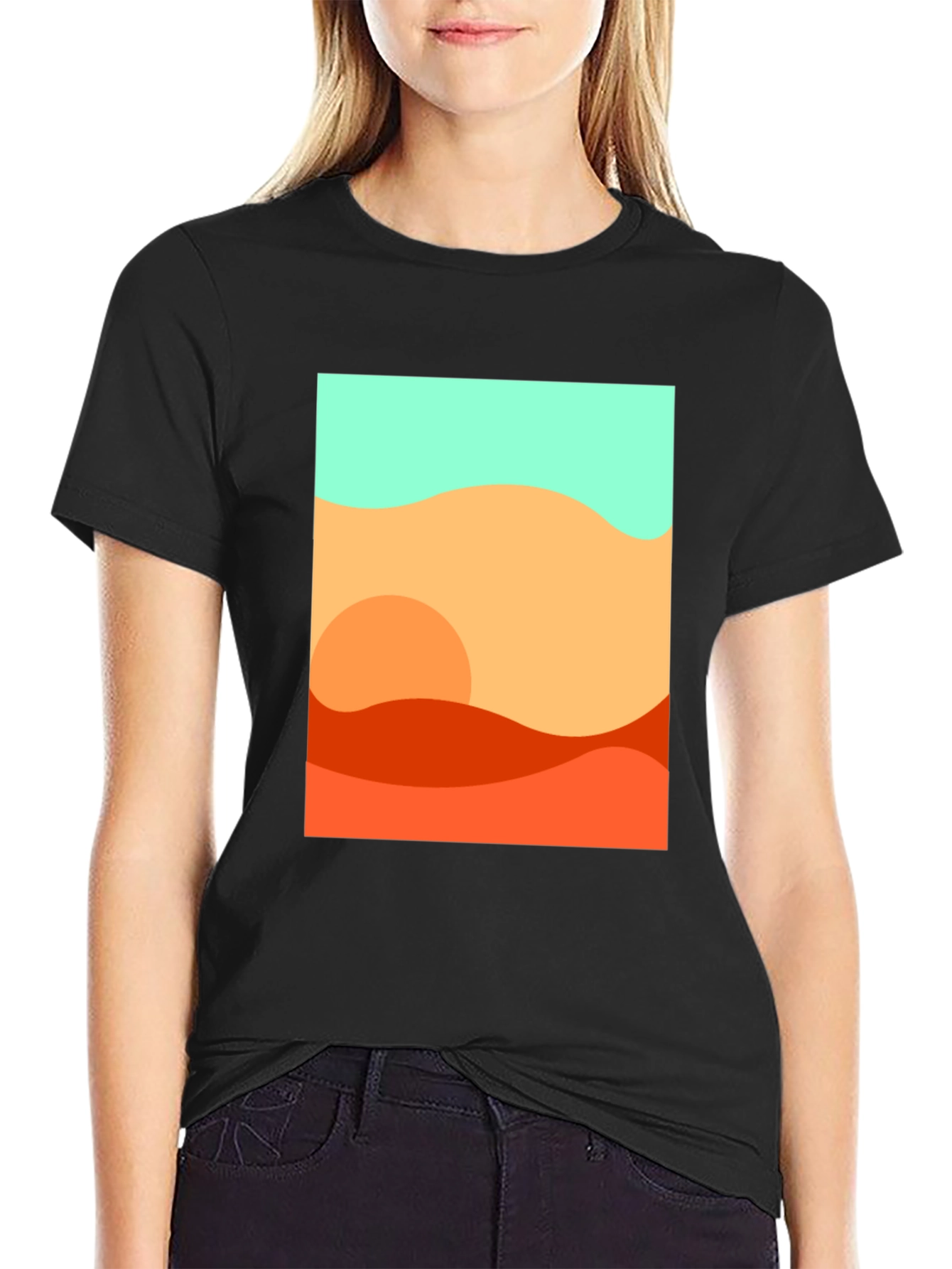 Abstract Desert Graphic Tee - Stylish Comfort