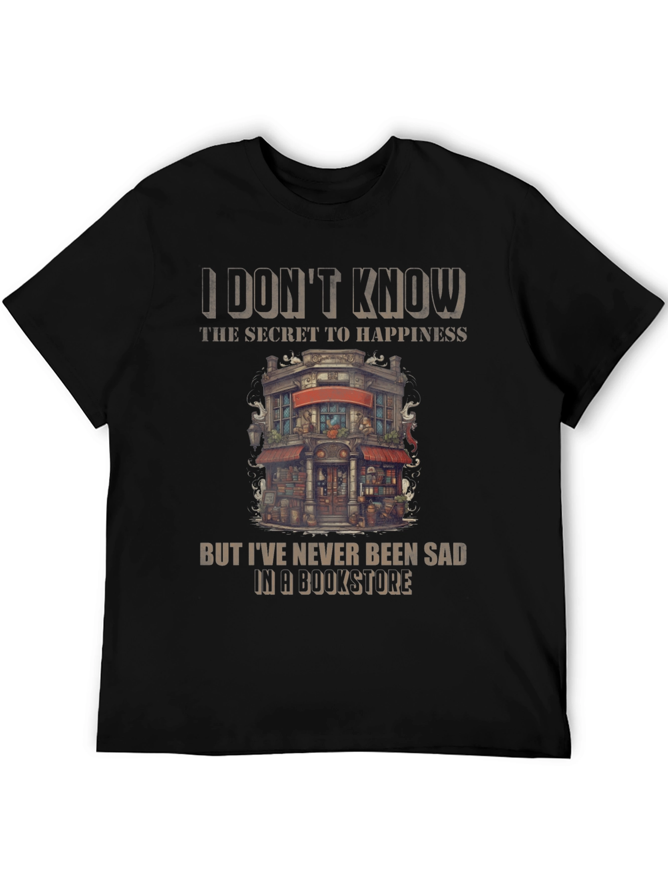 Bookstore Lover T-Shirt - Never Been Sad Design