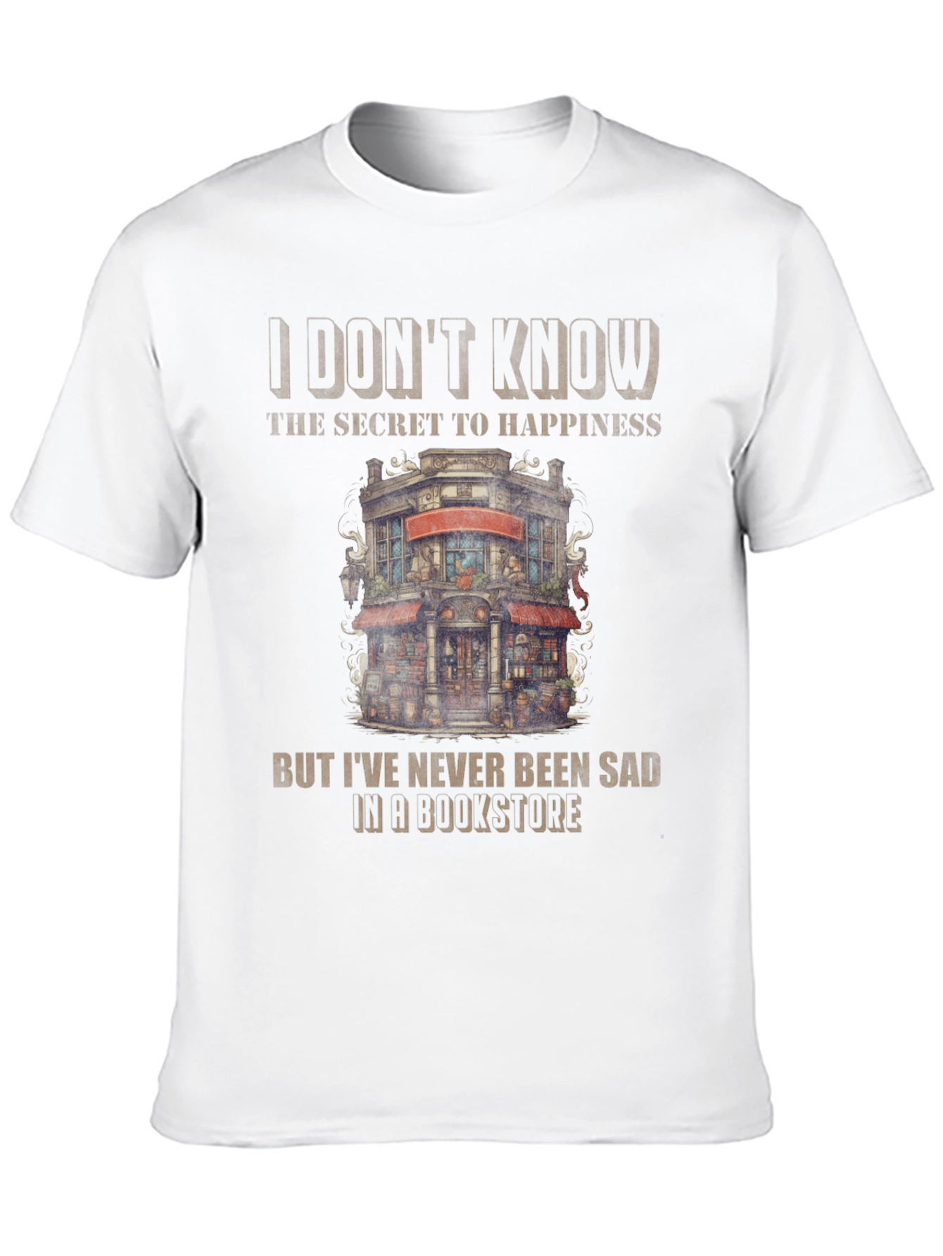 Bookstore Lover T-Shirt - Never Been Sad Design
