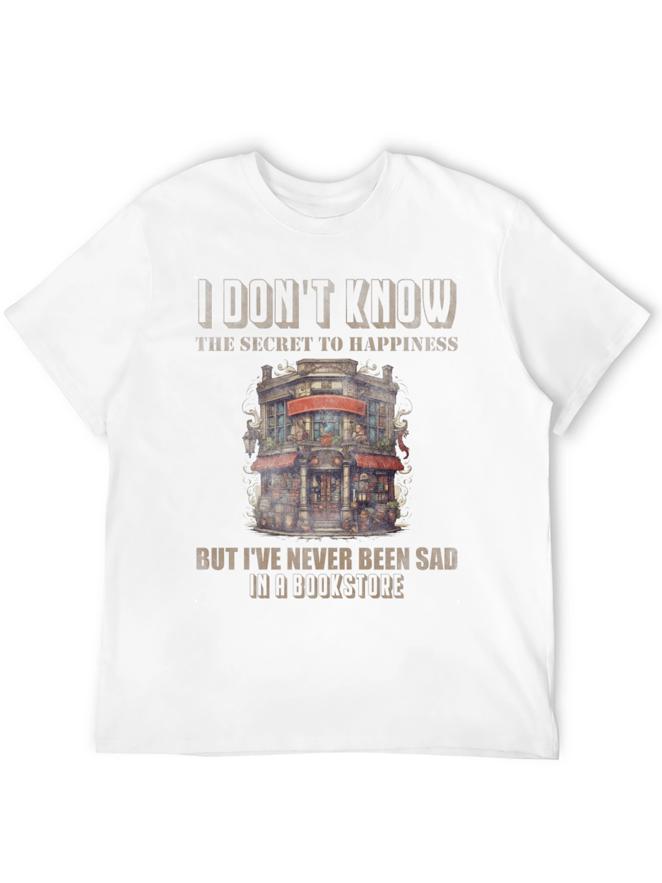 Bookstore Lover T-Shirt - Never Been Sad Design