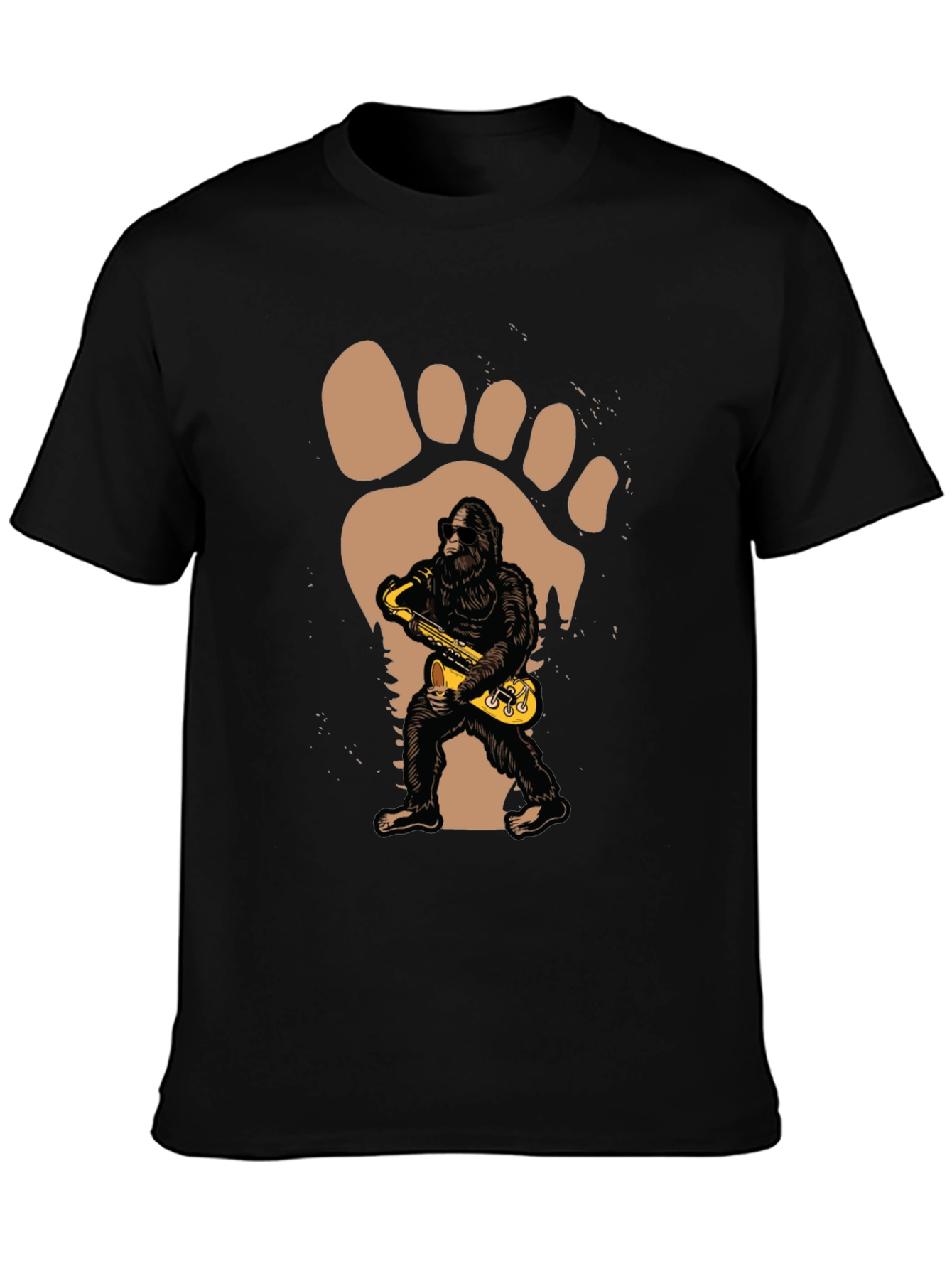 Sasquatch Sax T-Shirt - Bigfoot Musical Tee
