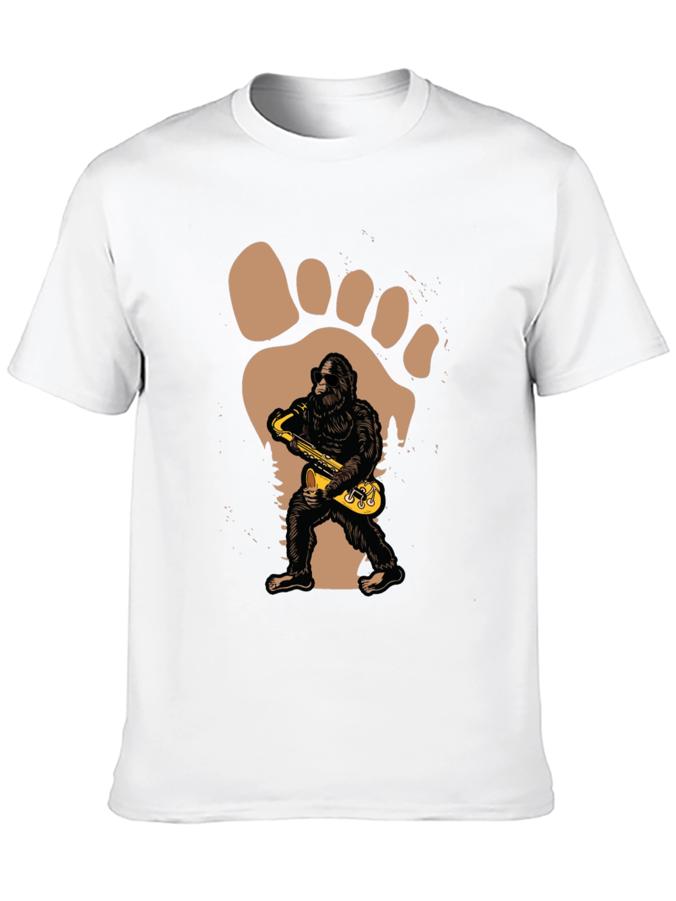 Sasquatch Sax T-Shirt - Bigfoot Musical Tee