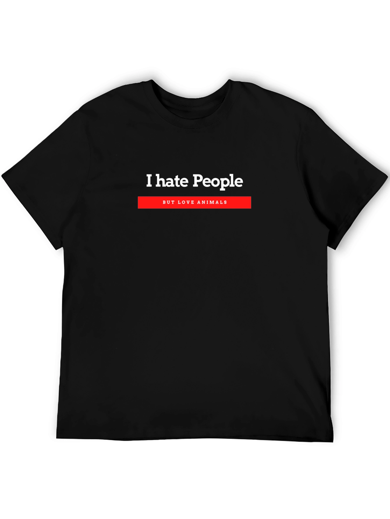 I Hate People But Love Animals Graphic T-Shirt