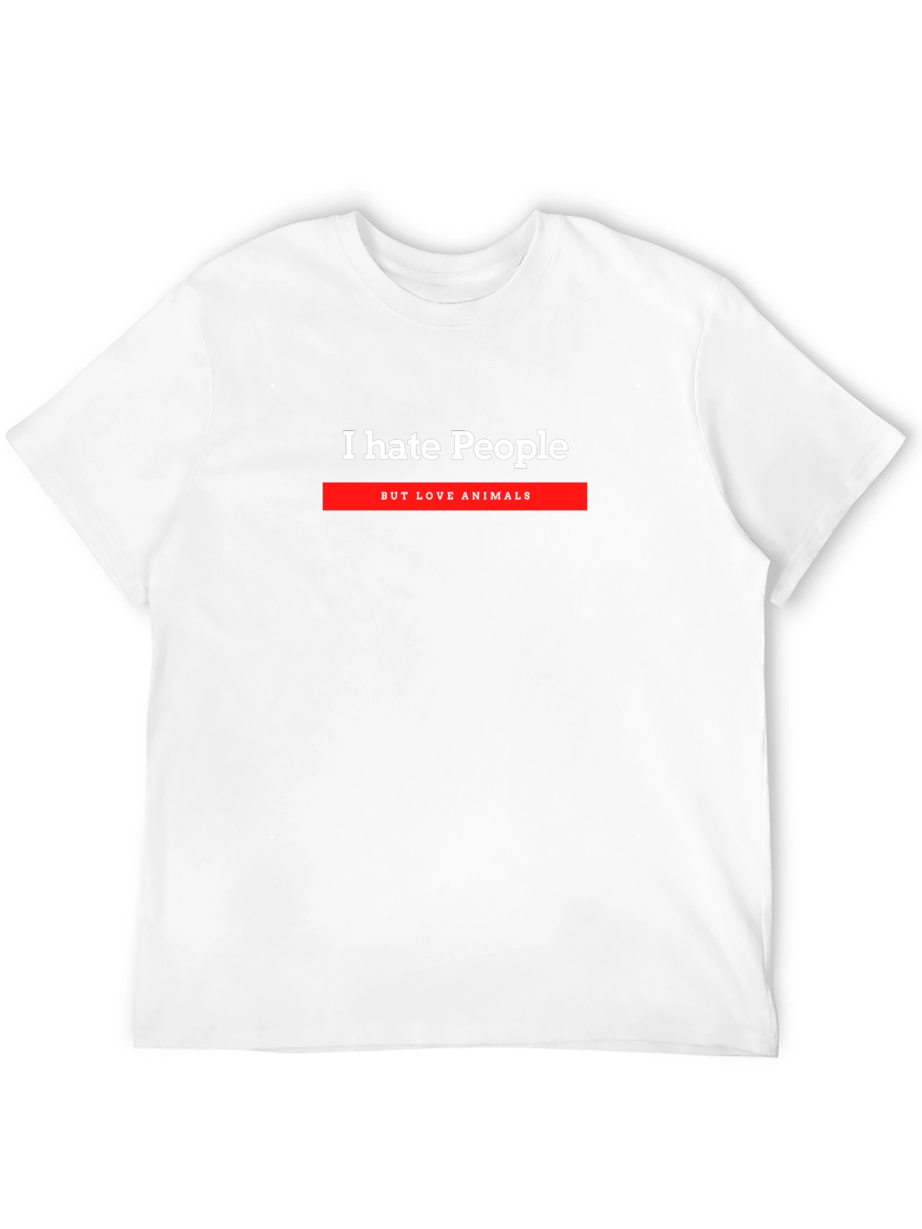 I Hate People But Love Animals Graphic T-Shirt