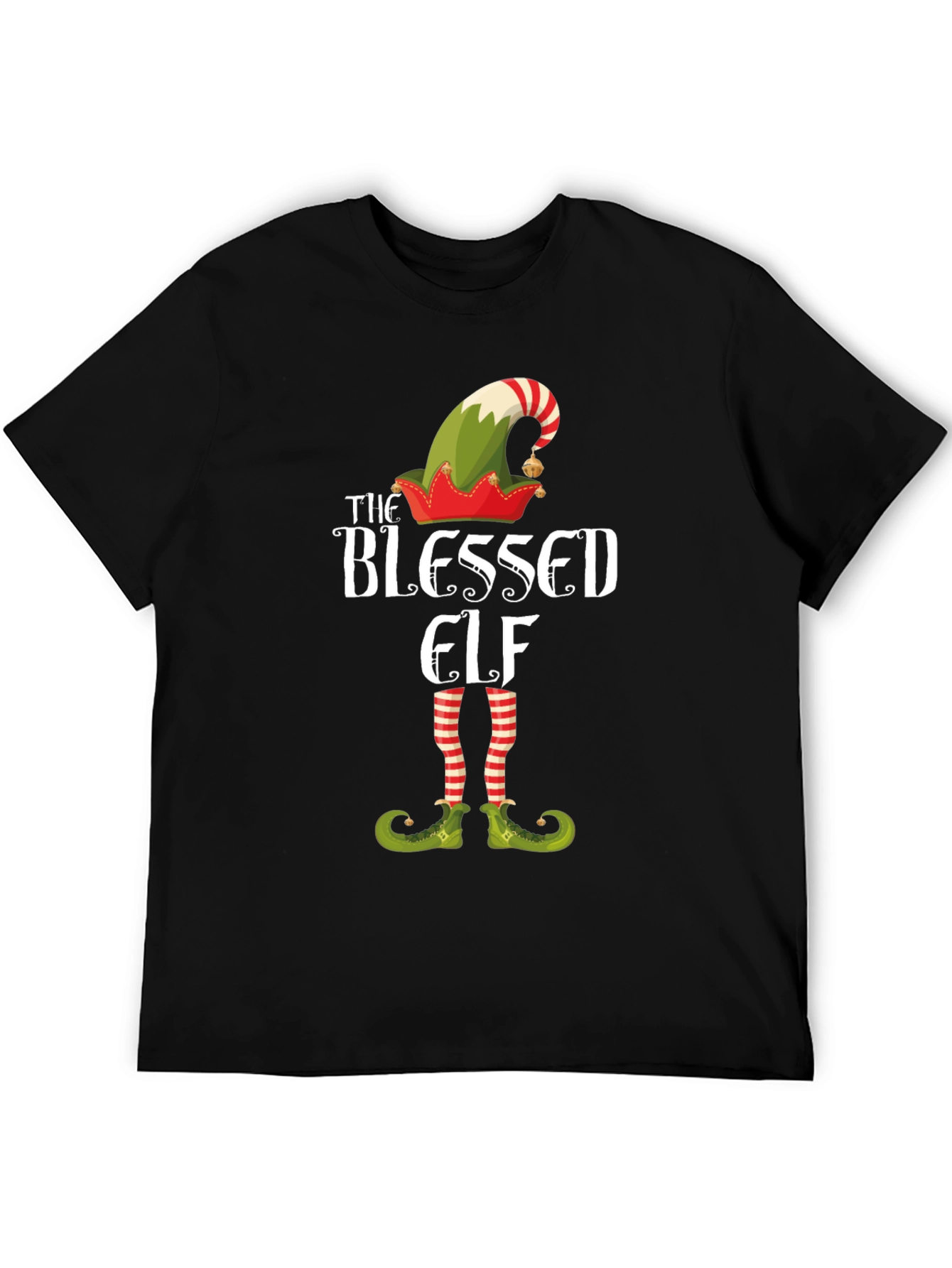 The Blessed Elf Christmas Graphic T-Shirt