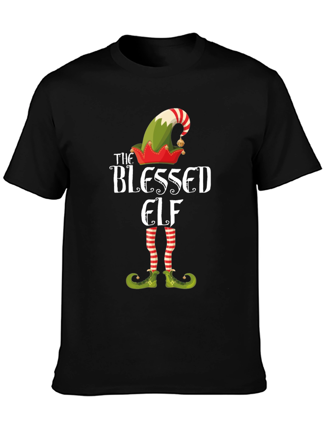 The Blessed Elf Christmas Graphic T-Shirt