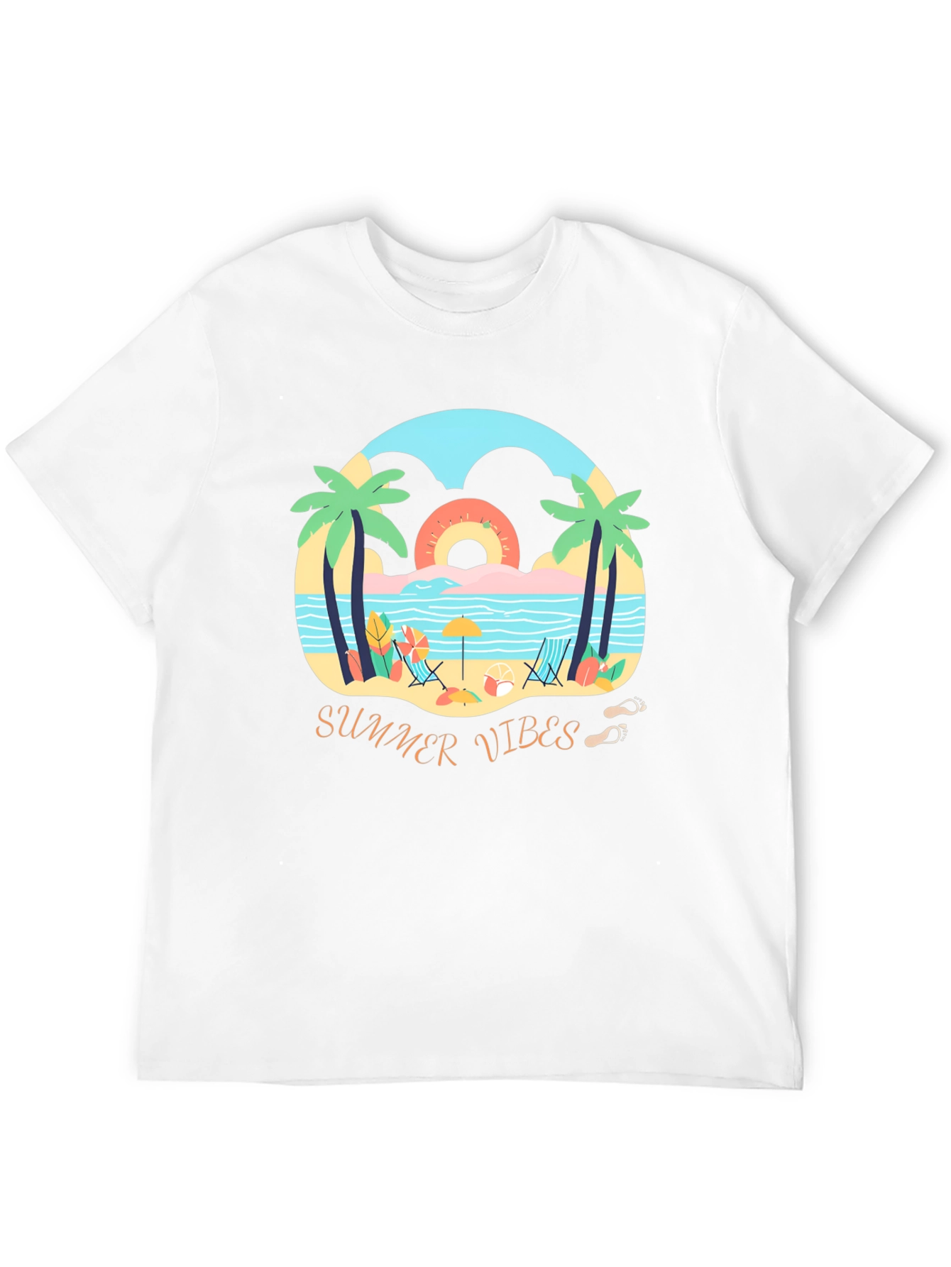Summer Vibes Graphic Tee - Mens Black T-Shirt