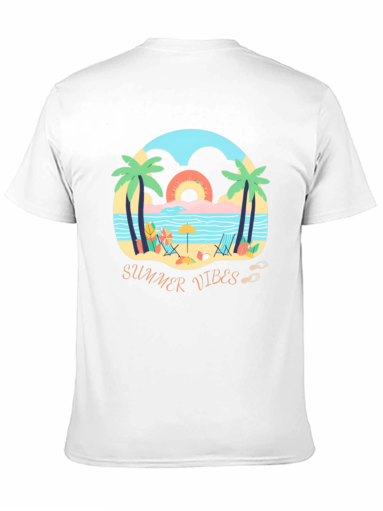 Summer Vibes Graphic Tee - Mens Black T-Shirt