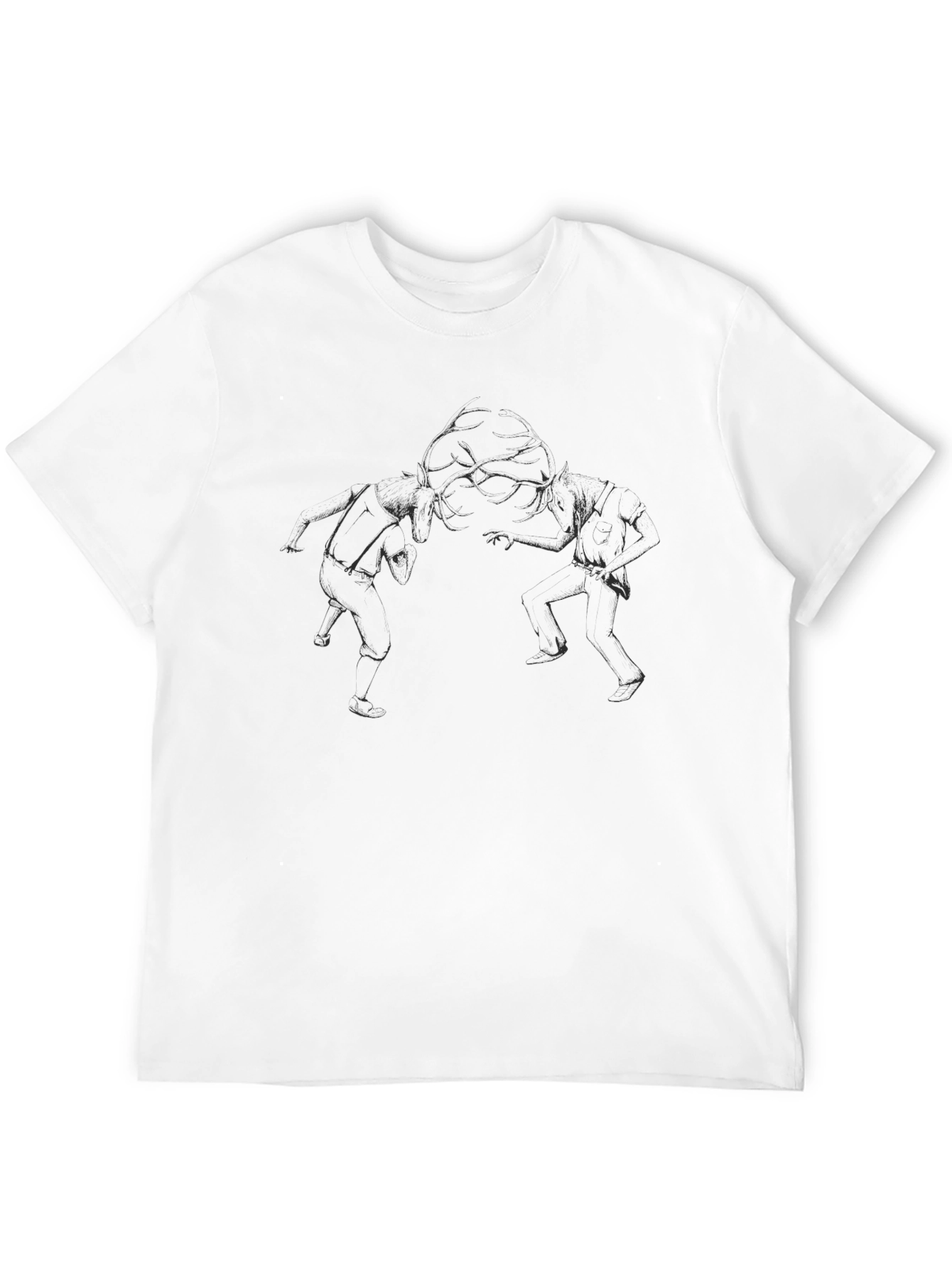 Mens Black Graphic Print Crew Neck T-Shirt