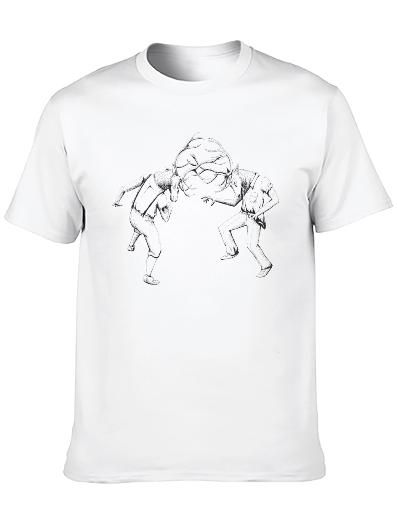 Mens Black Graphic Print Crew Neck T-Shirt