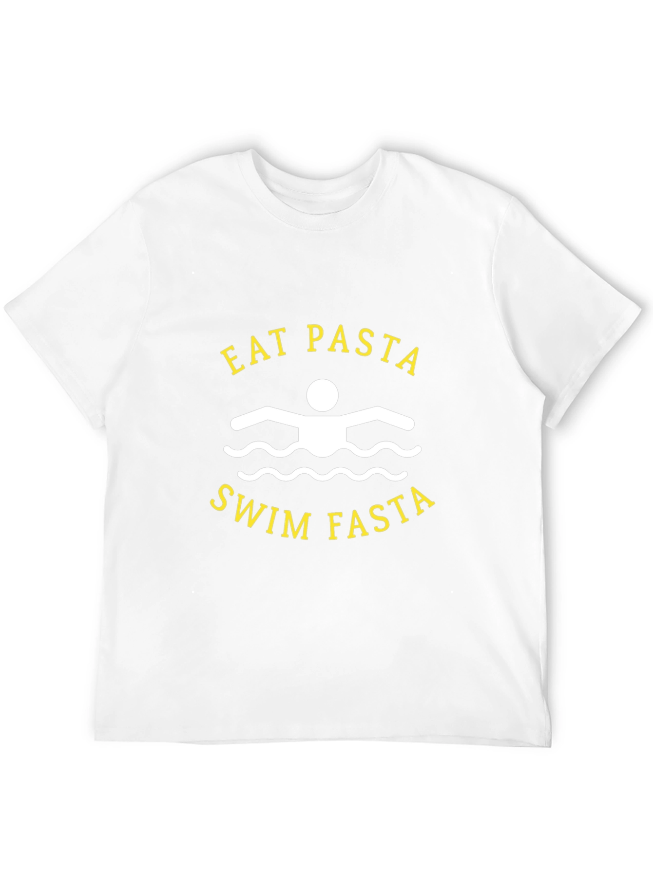Eat Pasta Swim Fasta Black Graphic T-Shirt