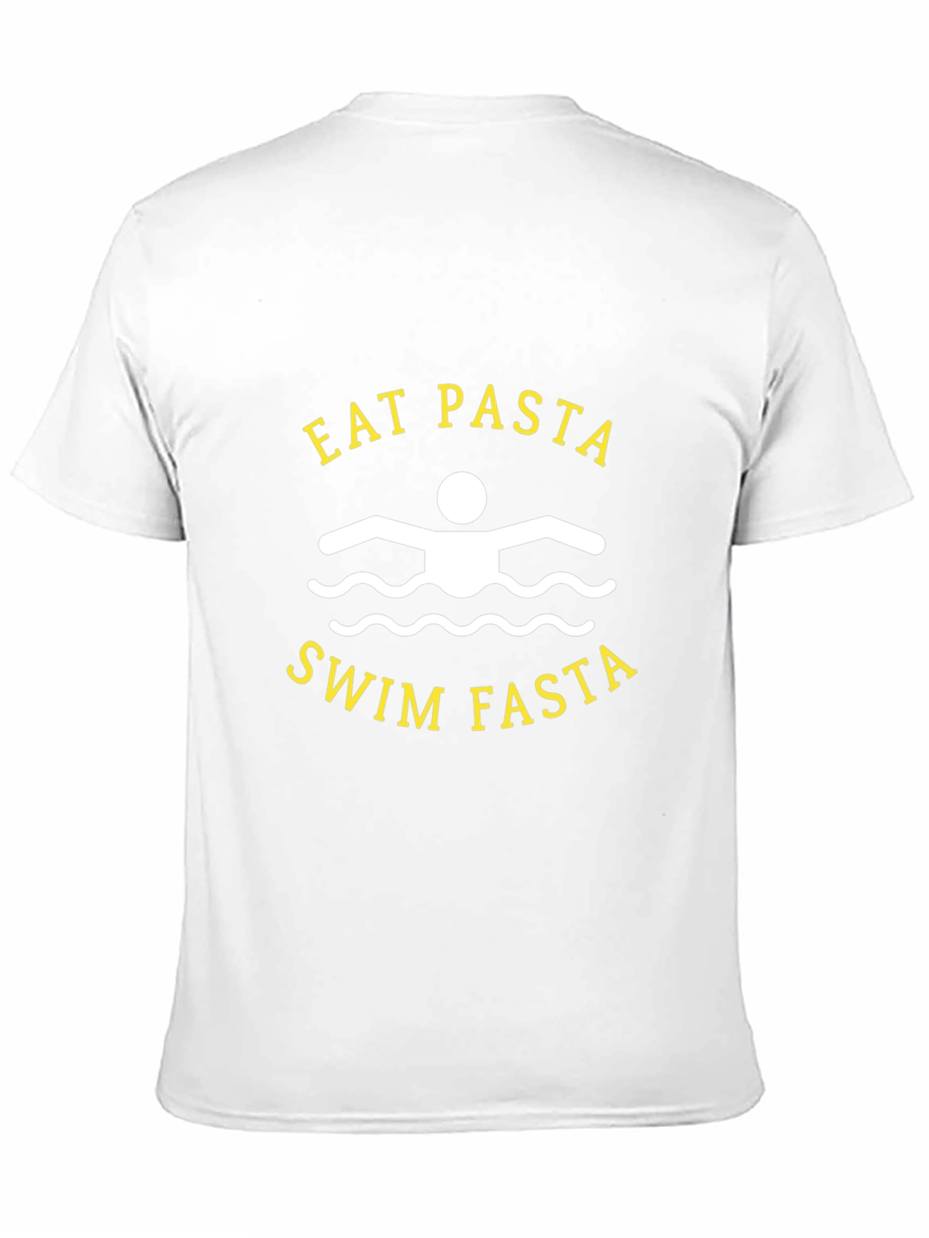 Eat Pasta Swim Fasta Black Graphic T-Shirt