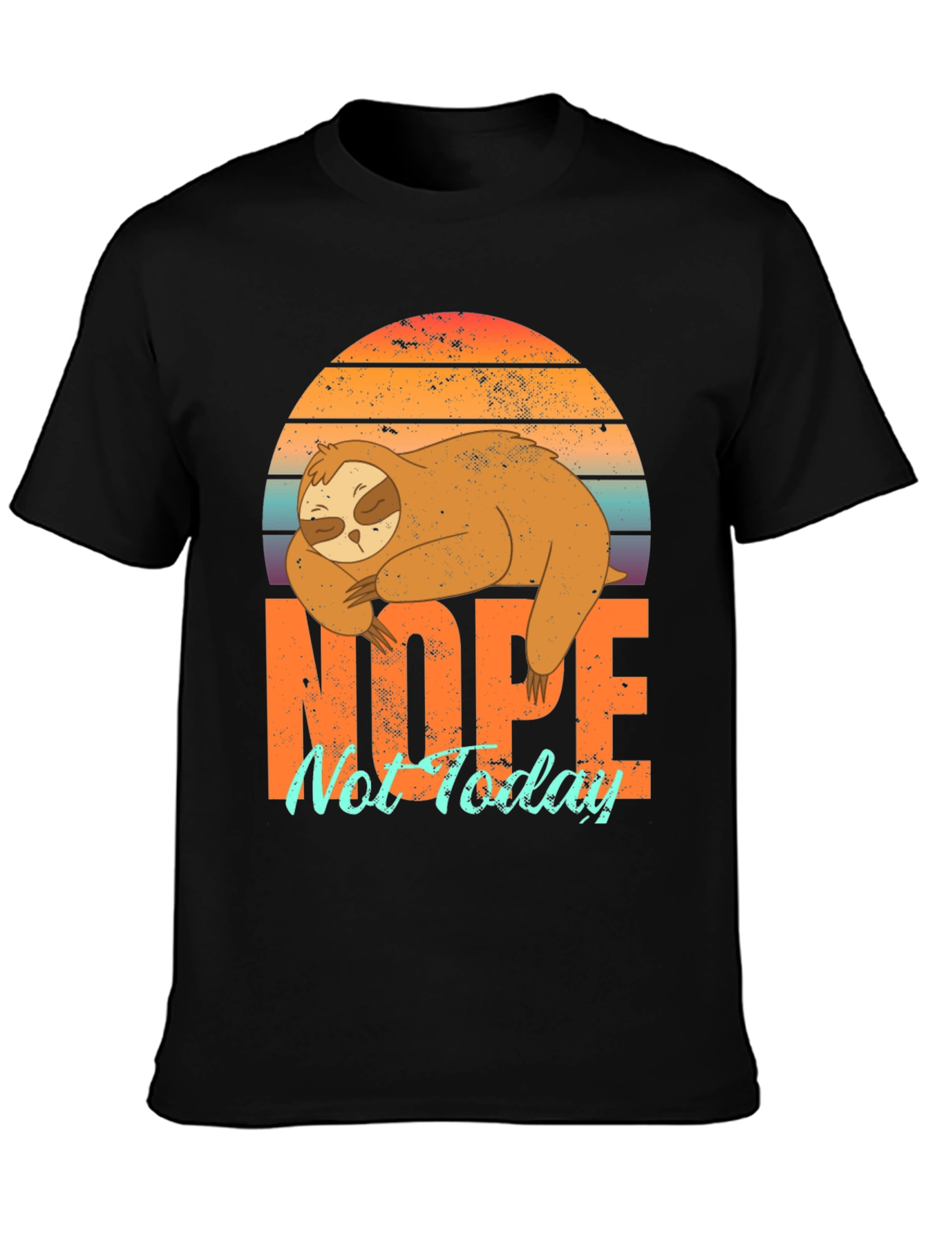 Sloth Nope Not Today Graphic Tee - Relaxed Fit