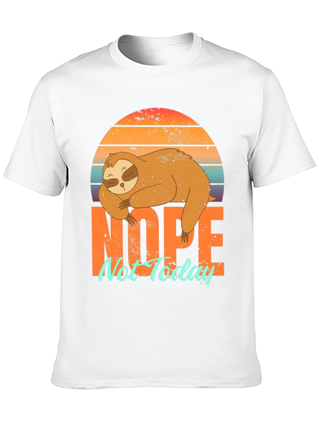 Sloth Nope Not Today Graphic Tee - Relaxed Fit
