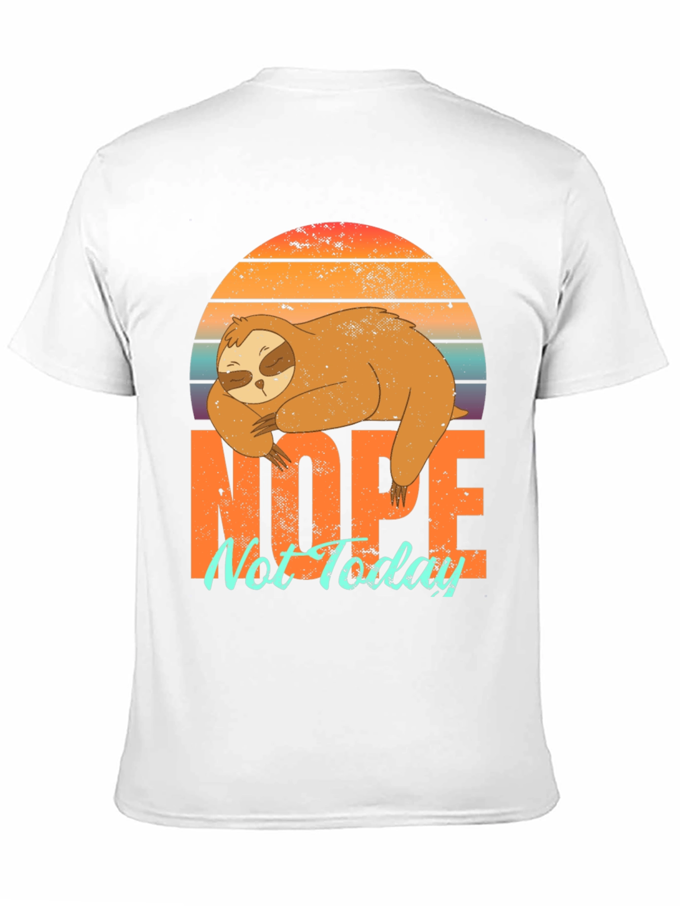 Sloth Nope Not Today Graphic Tee - Relaxed Fit