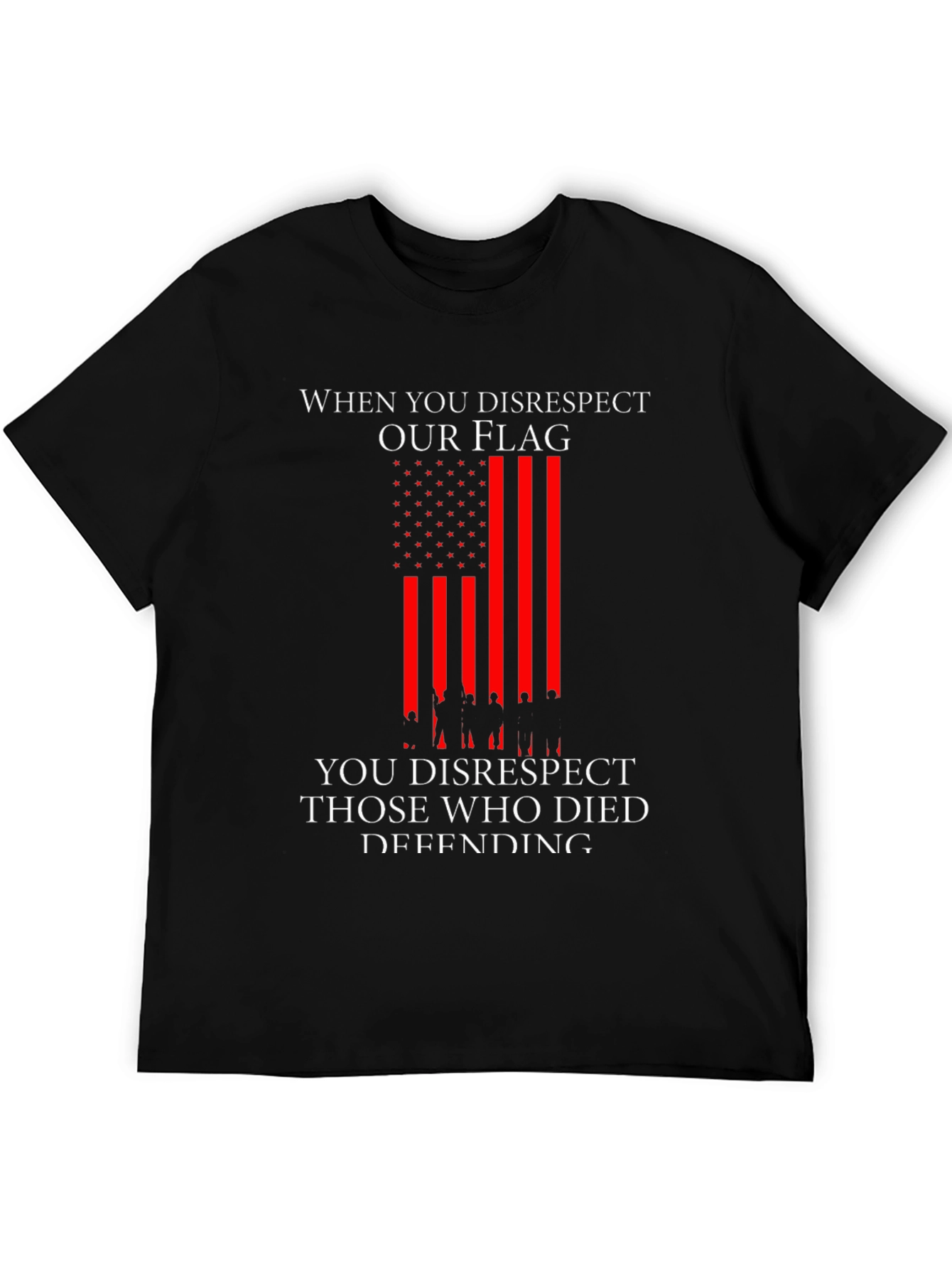 Patriotic Disrespect Flag Graphic T-Shirt
